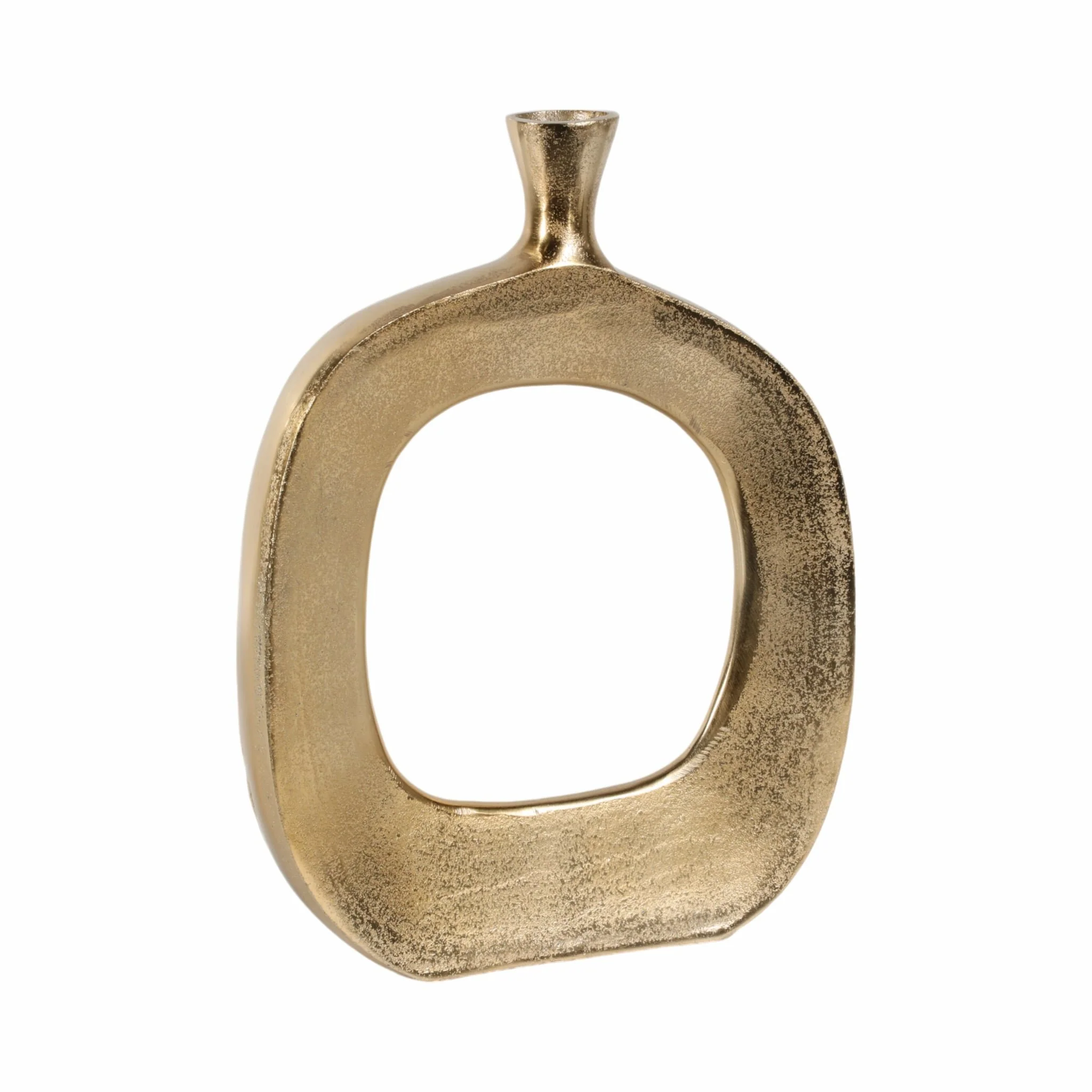 16" Short Open Cut Out Vase, Champagne - Image 3