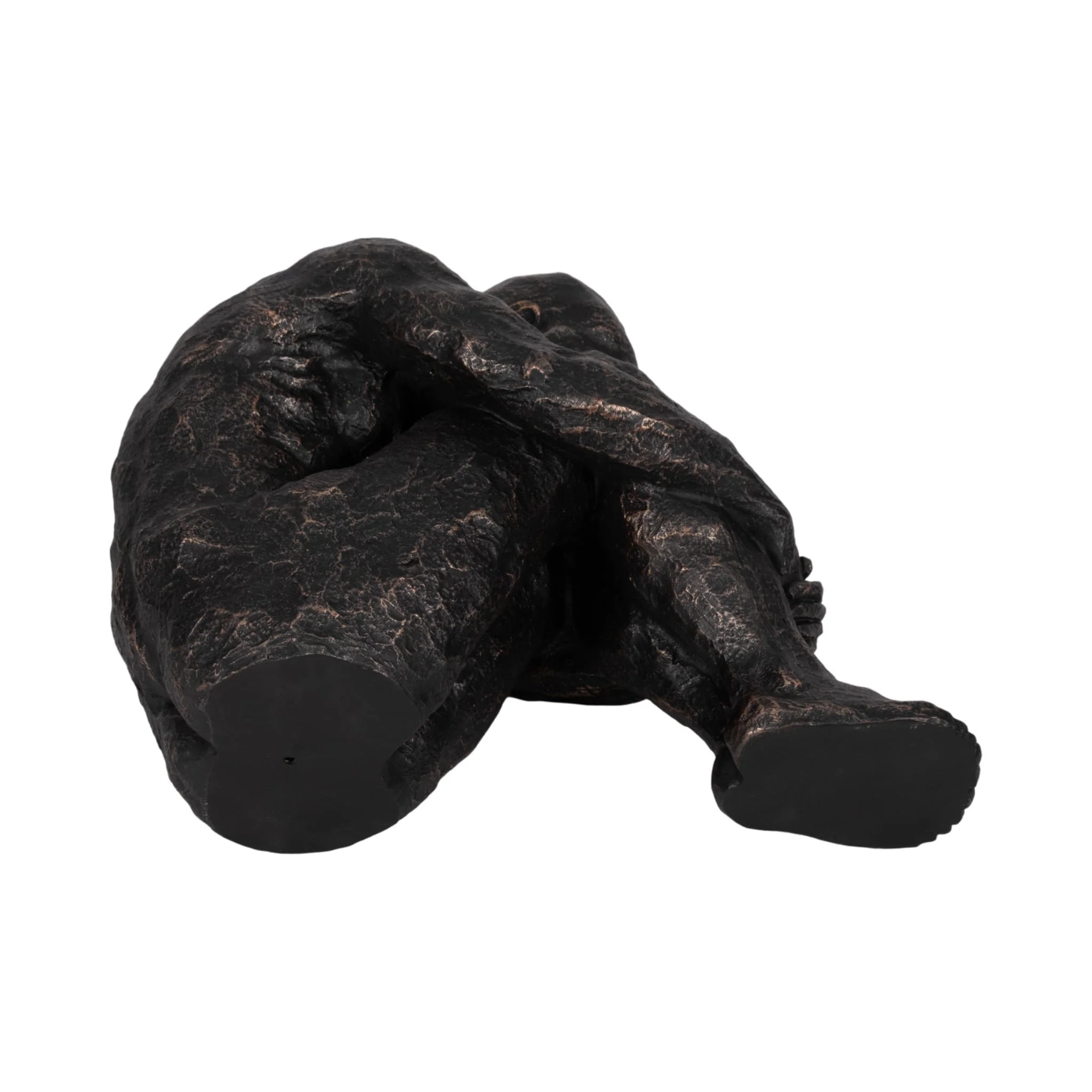 16" Sitting Man, Bronze - Image 7