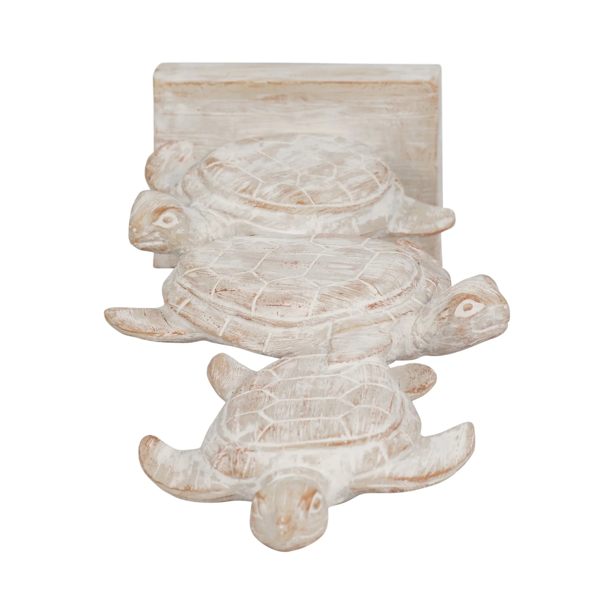 16" Stacked Turtles, White - Image 6