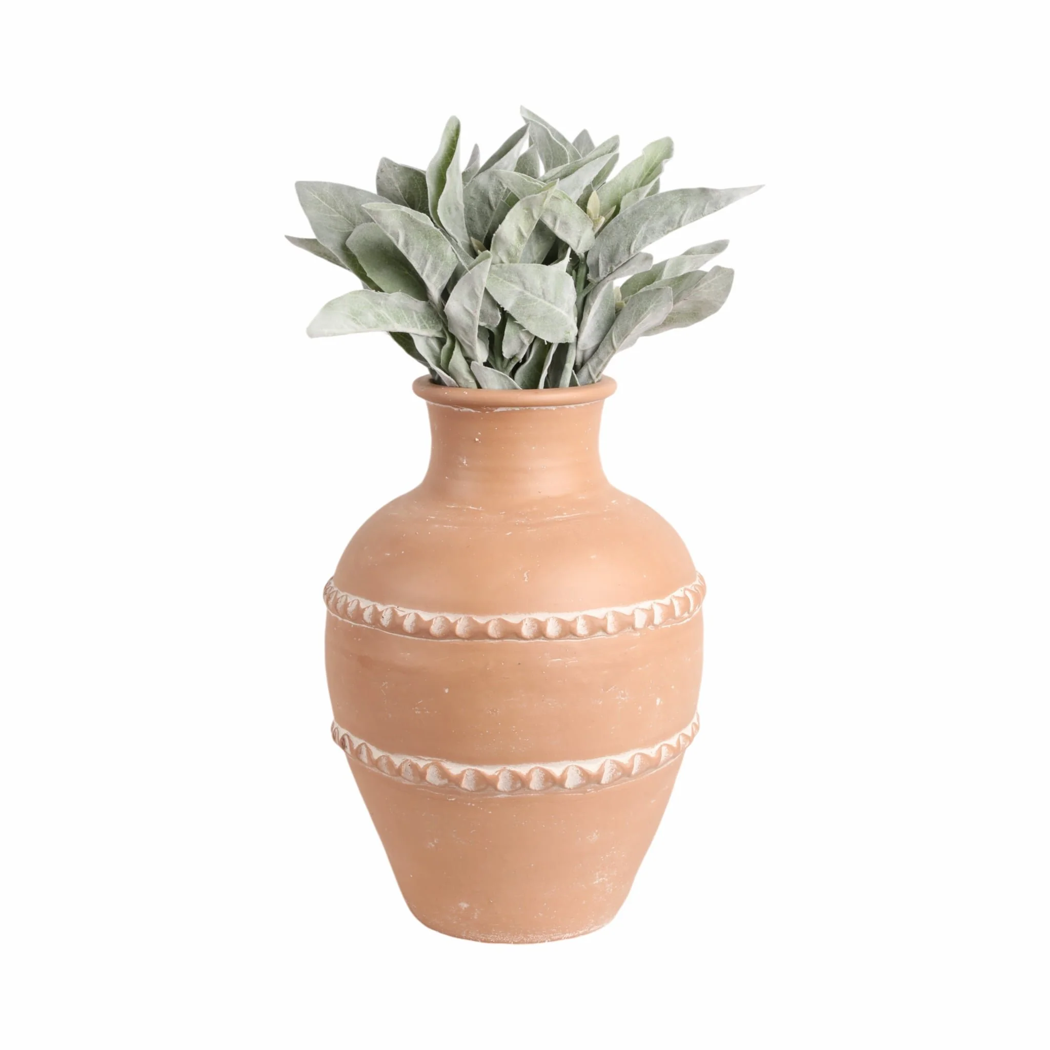 16" Traditional Terracotta Vase, Terracotta - Image 2