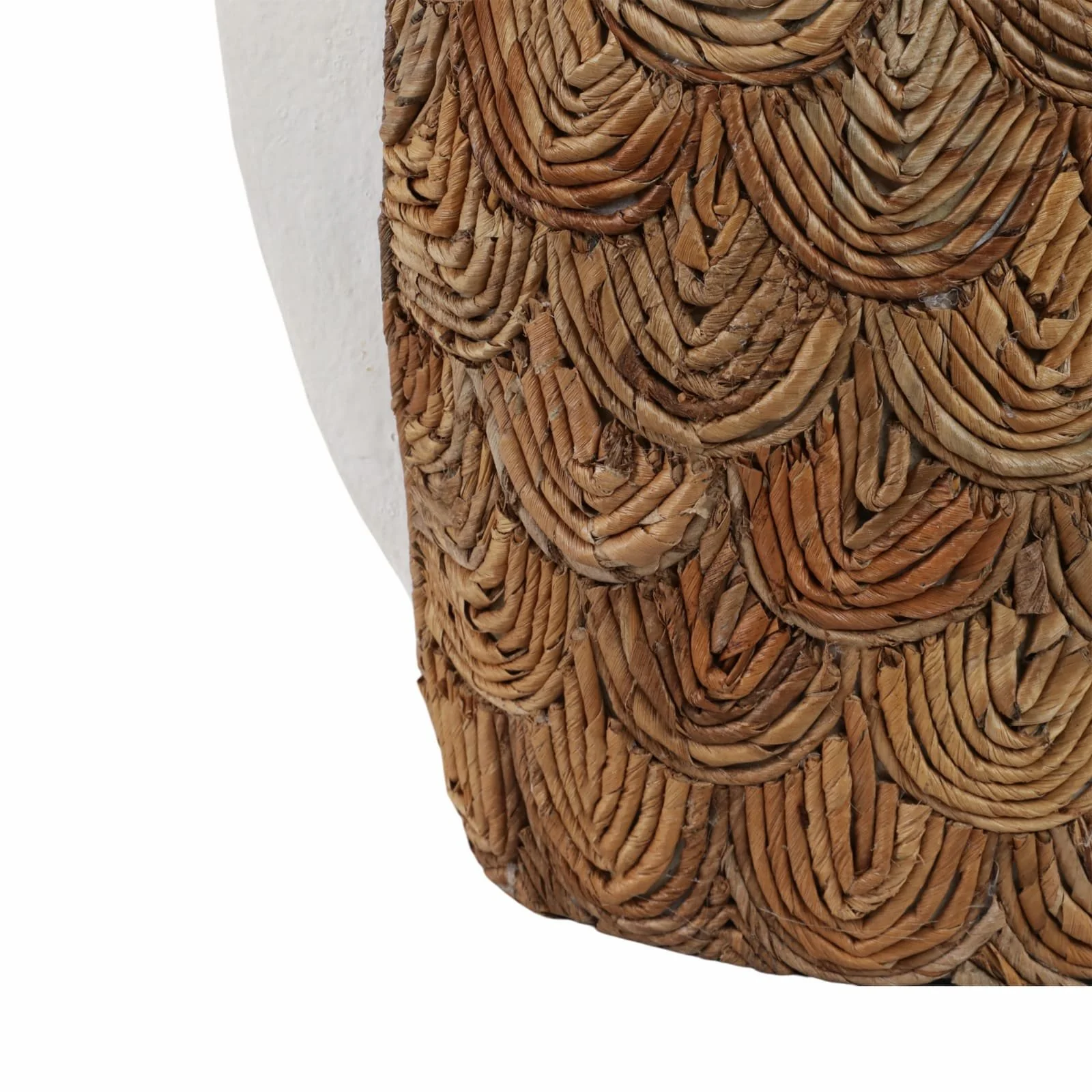 16" Woven Scale Terracotta Fsh Vase, Ivory/natural - Image 5
