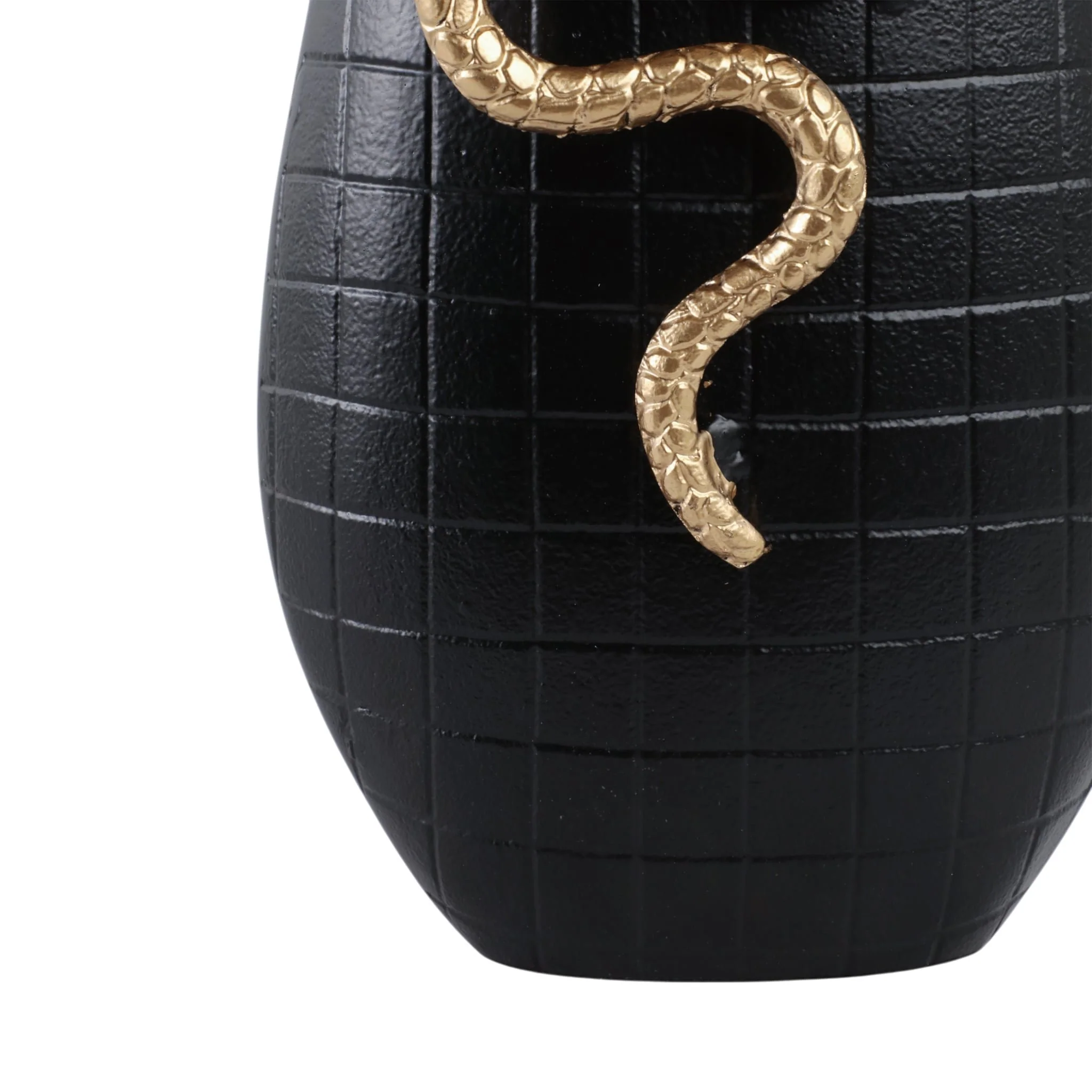 16x10" Curved Snake On Vase, Black/gold - Image 5