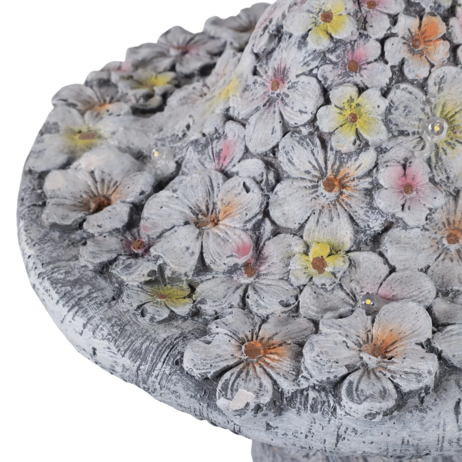 16x10" Garden Mushroom With Solar, Grey Multi - Image 6