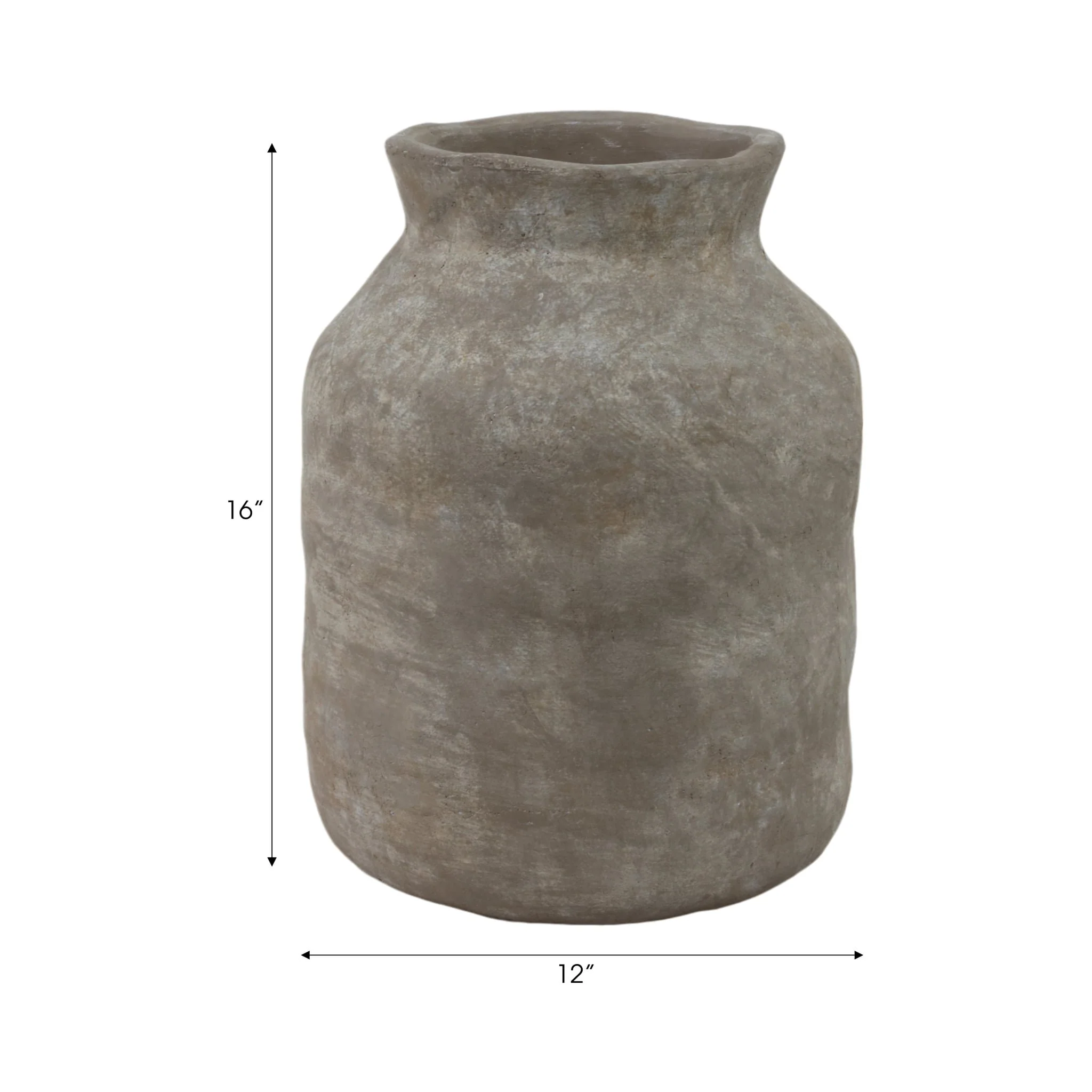 16x12" Milk Vase, Gray - Image 8