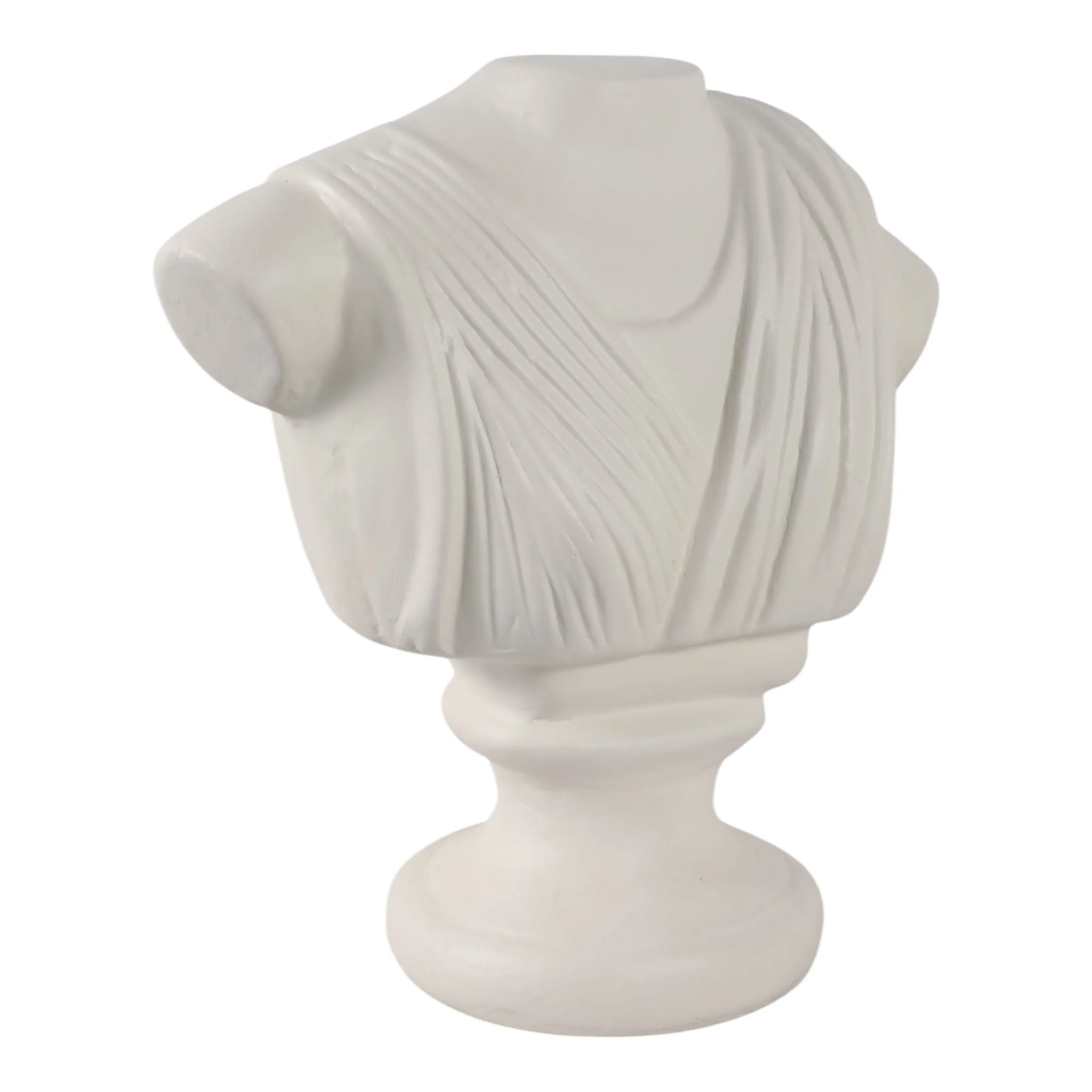 16x15" Paper Mache Bust, Ivory - Image 2