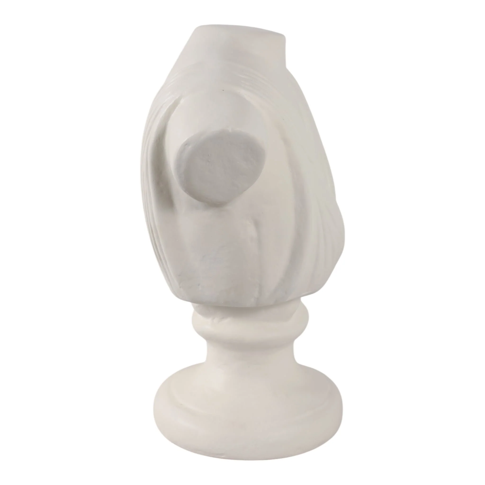 16x15" Paper Mache Bust, Ivory - Image 3