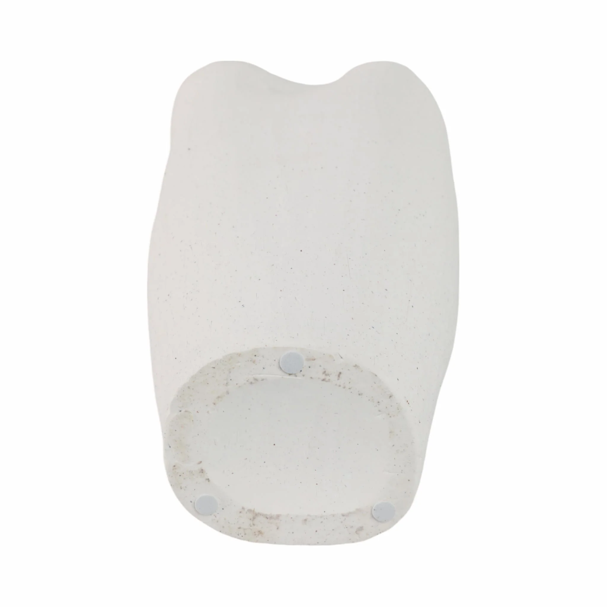 16x7" Textured Organic Vase Reactive Inside, White - Image 7
