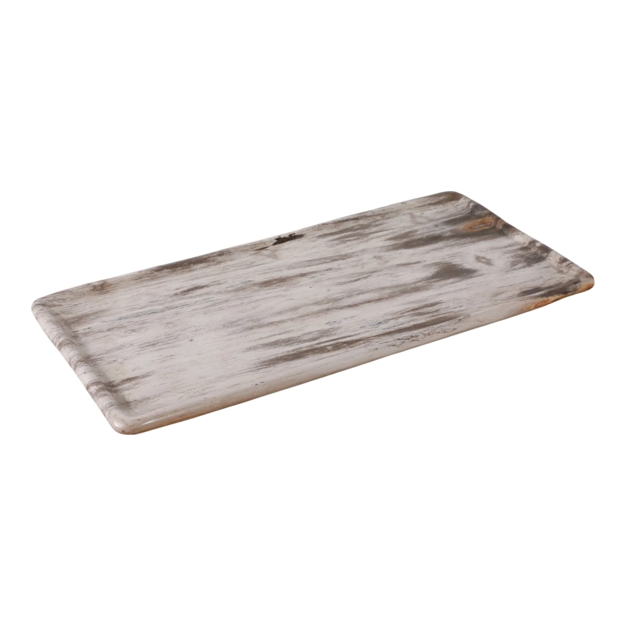 16x8" Petrified Wood Tray, Ivory - Image 3
