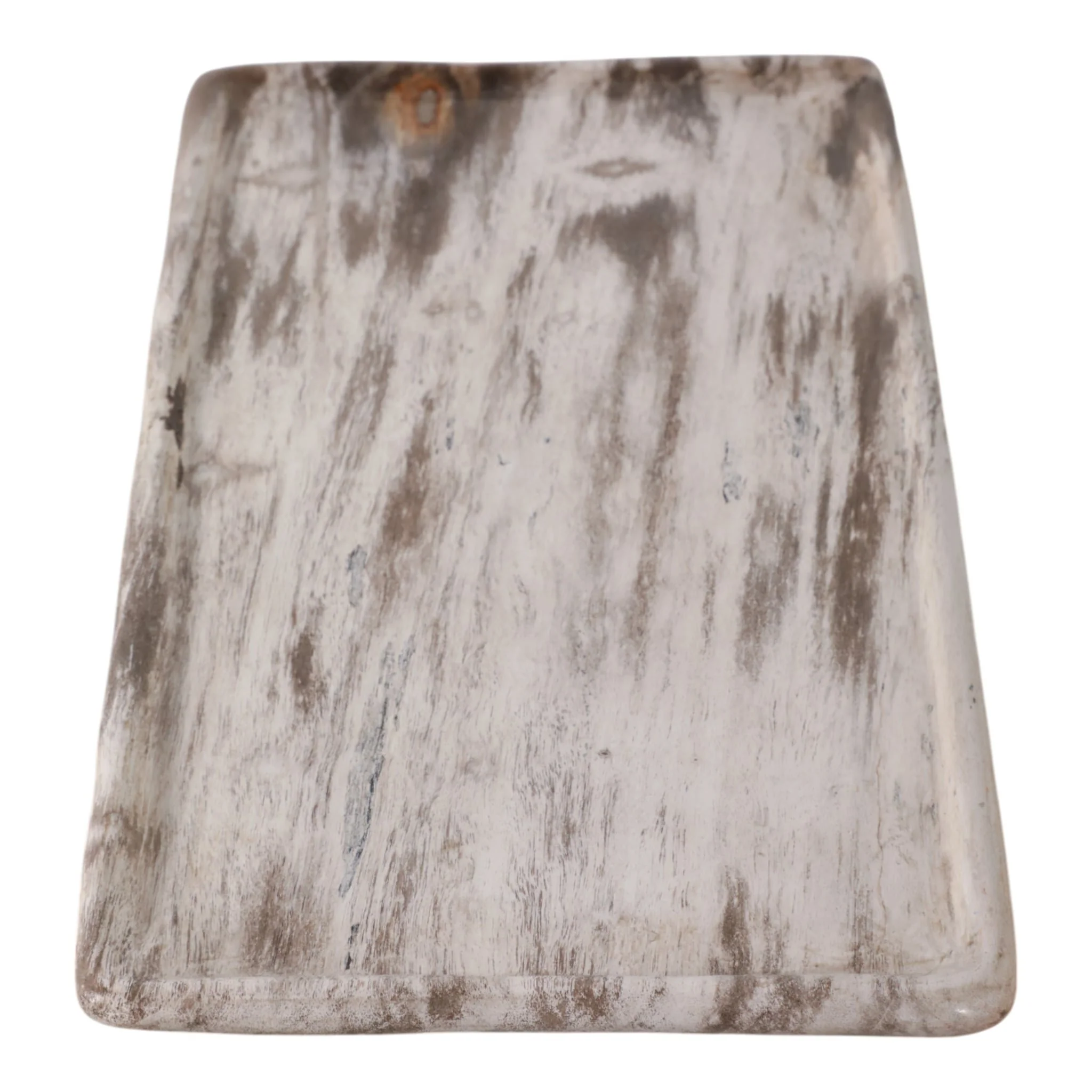 16x8" Petrified Wood Tray, Ivory - Image 4