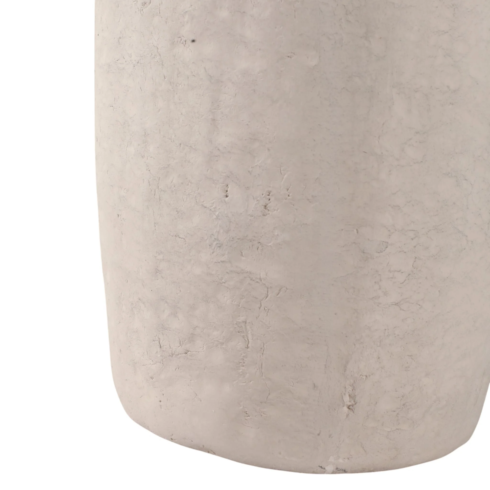 16x9" Ecomix Vase With Metal Handles, Ivory/ Black - Image 5