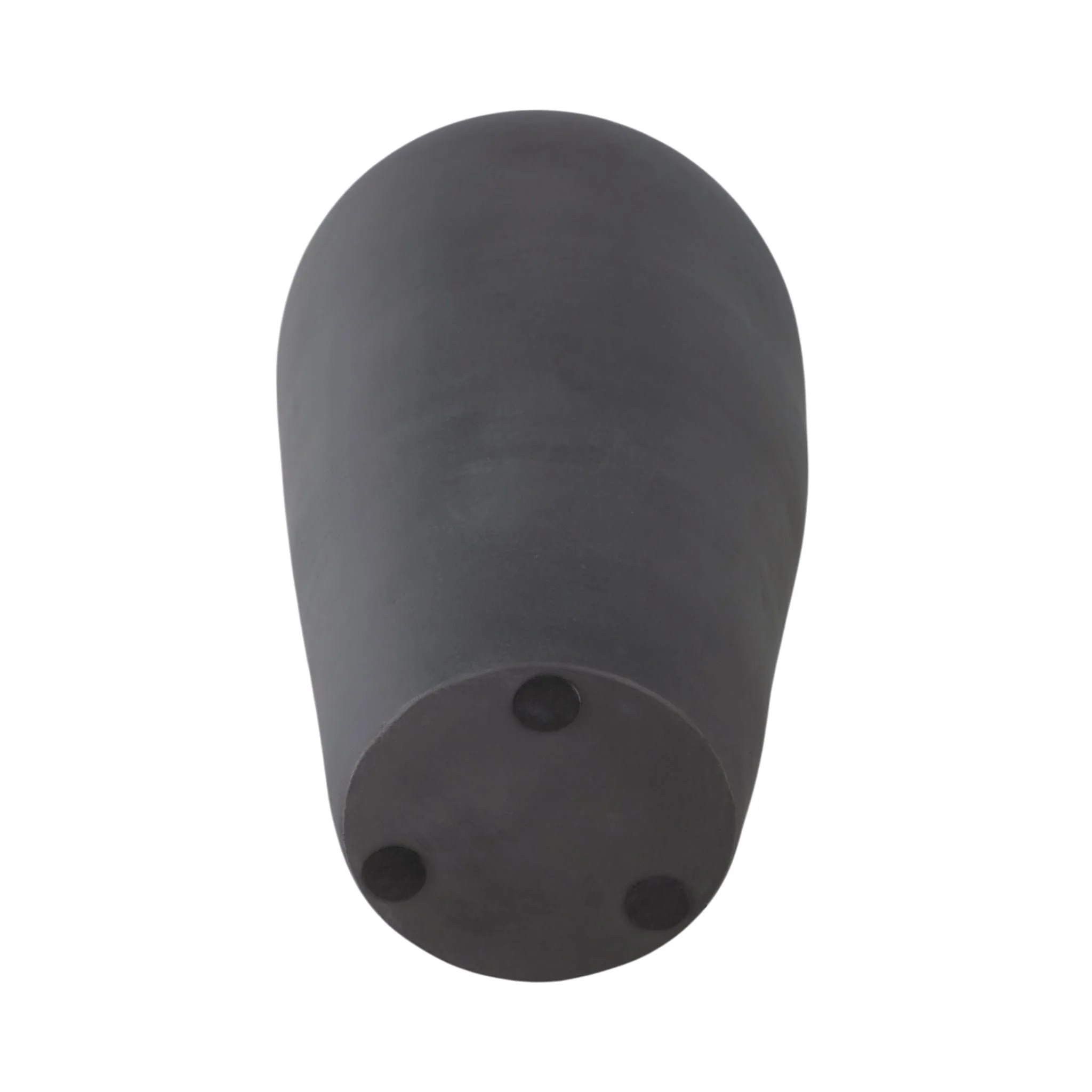 16x9" Terracotta Ribbed Floor Vase, Black - Image 7