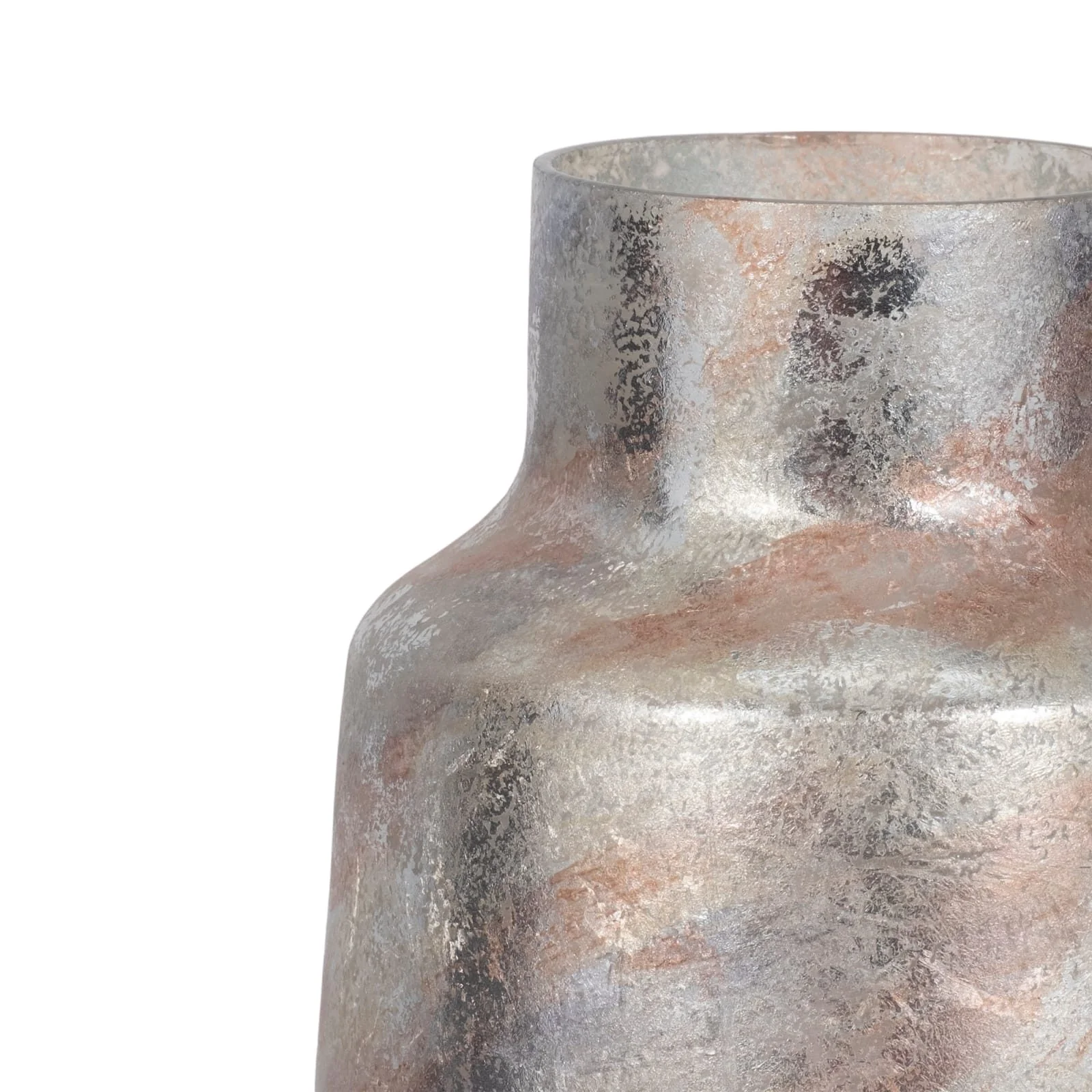 17" 2-tone Glass Vase, Grey Multi - Image 4