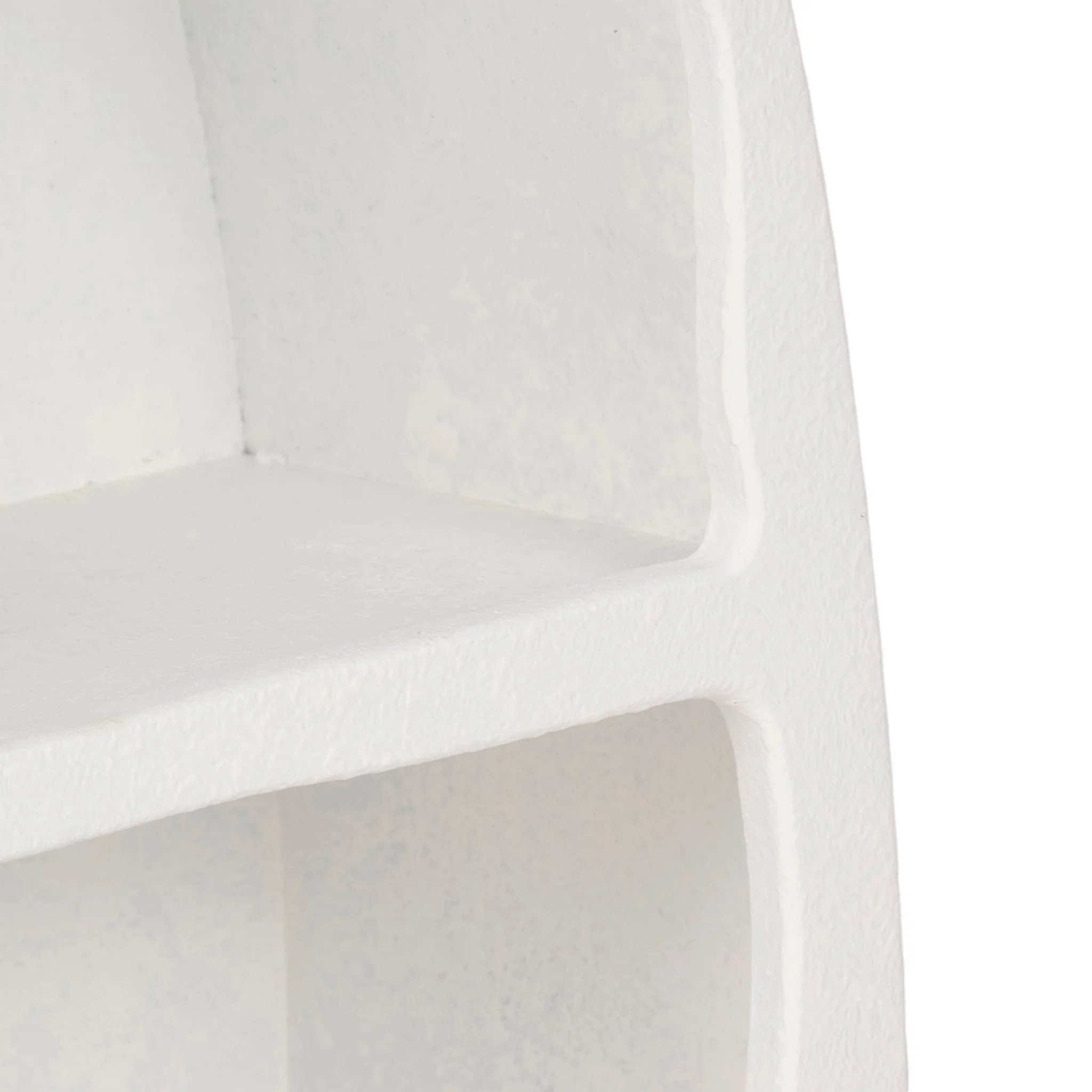 17" Curved 2-shelf Wall Storage, White - Image 4