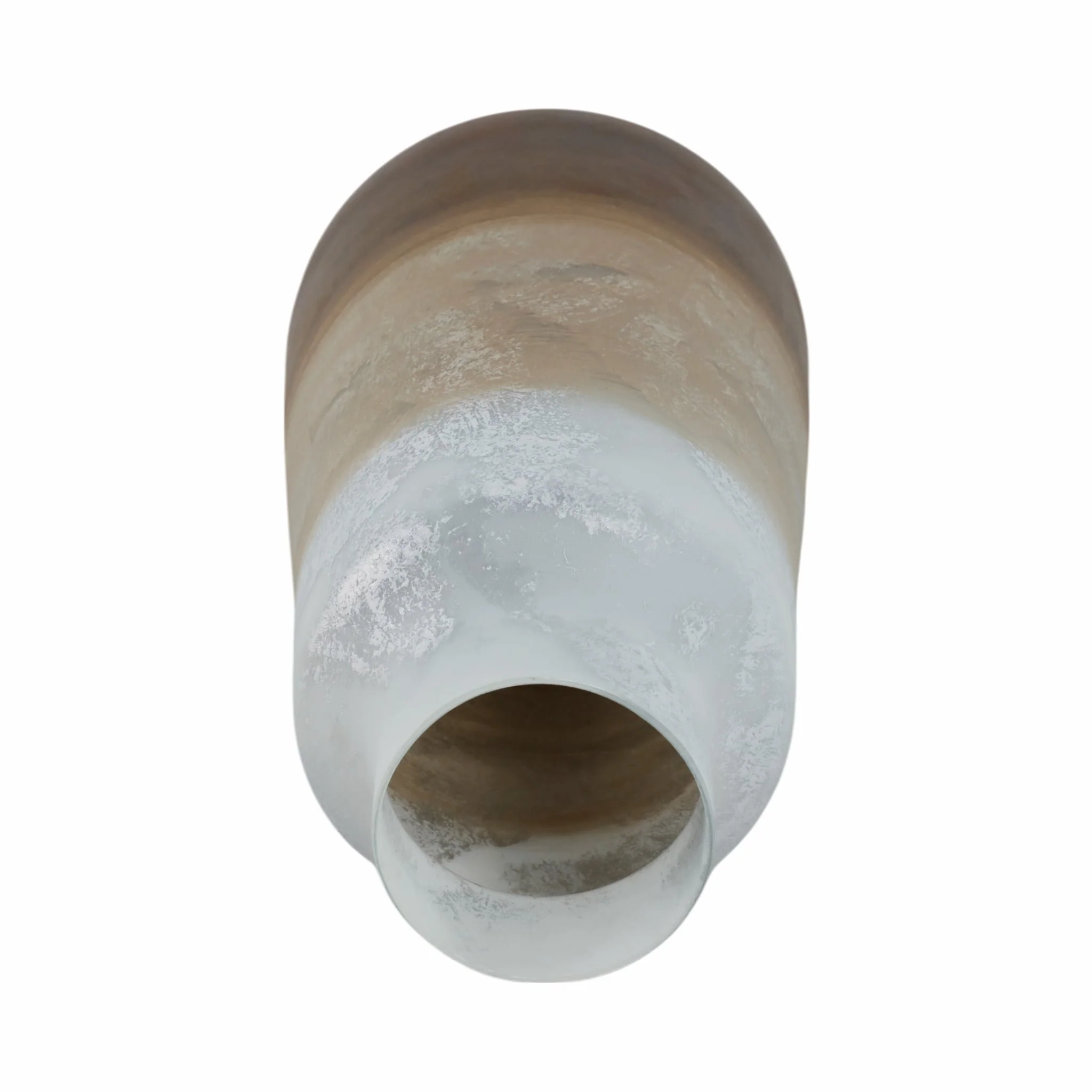 17" Gold Ombre Glass Vase, White/gold - Image 6