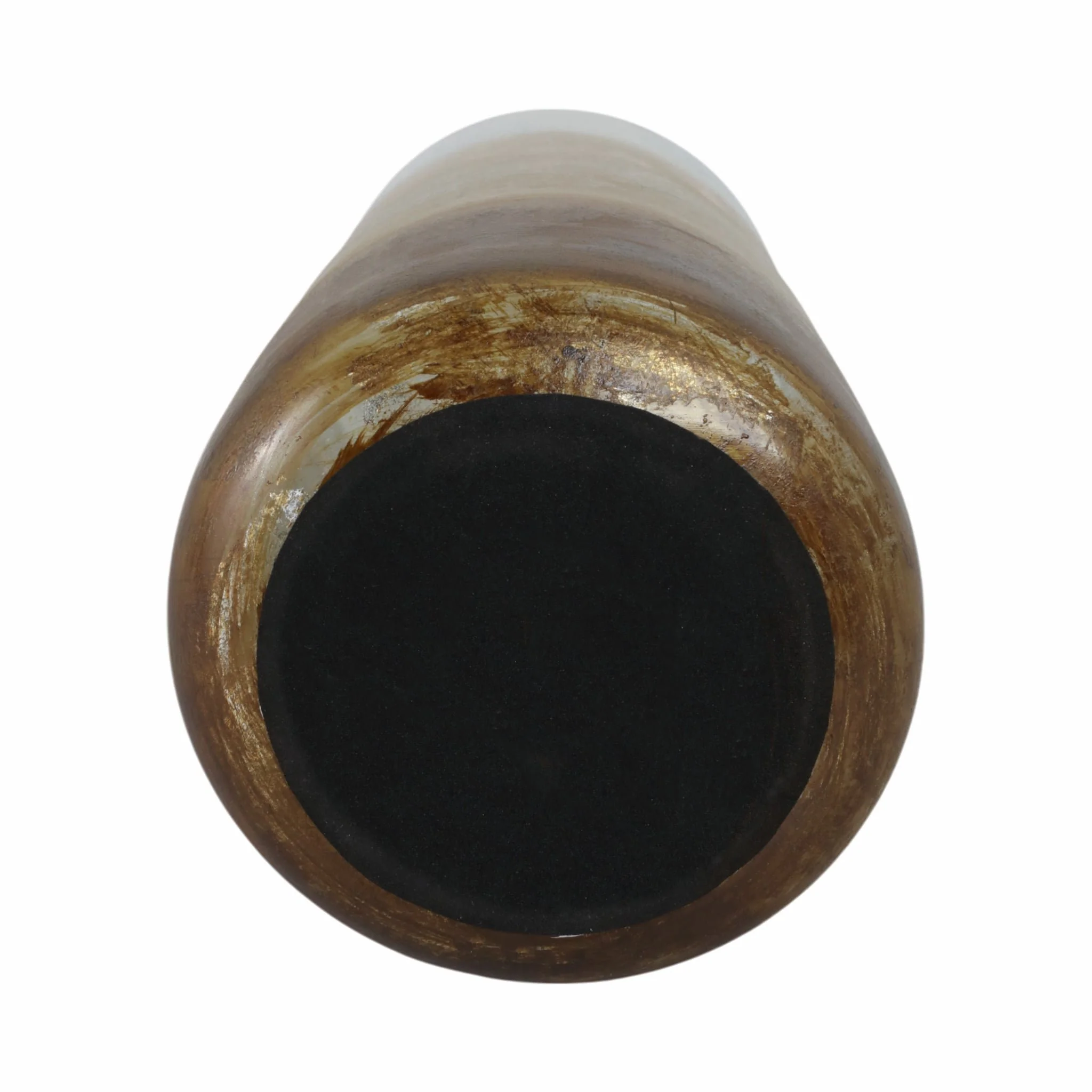 17" Gold Ombre Glass Vase, White/gold - Image 7