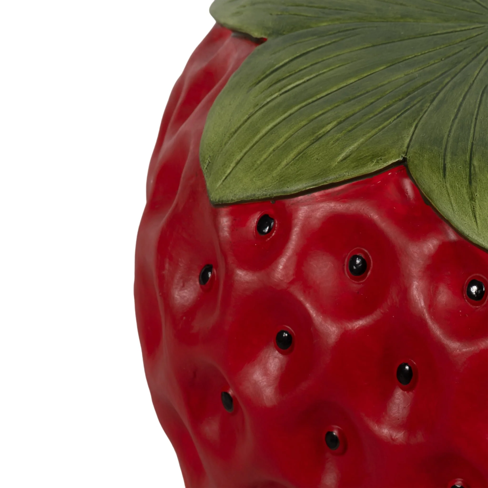 17" Strawberry Garden Stool, Red - Image 4