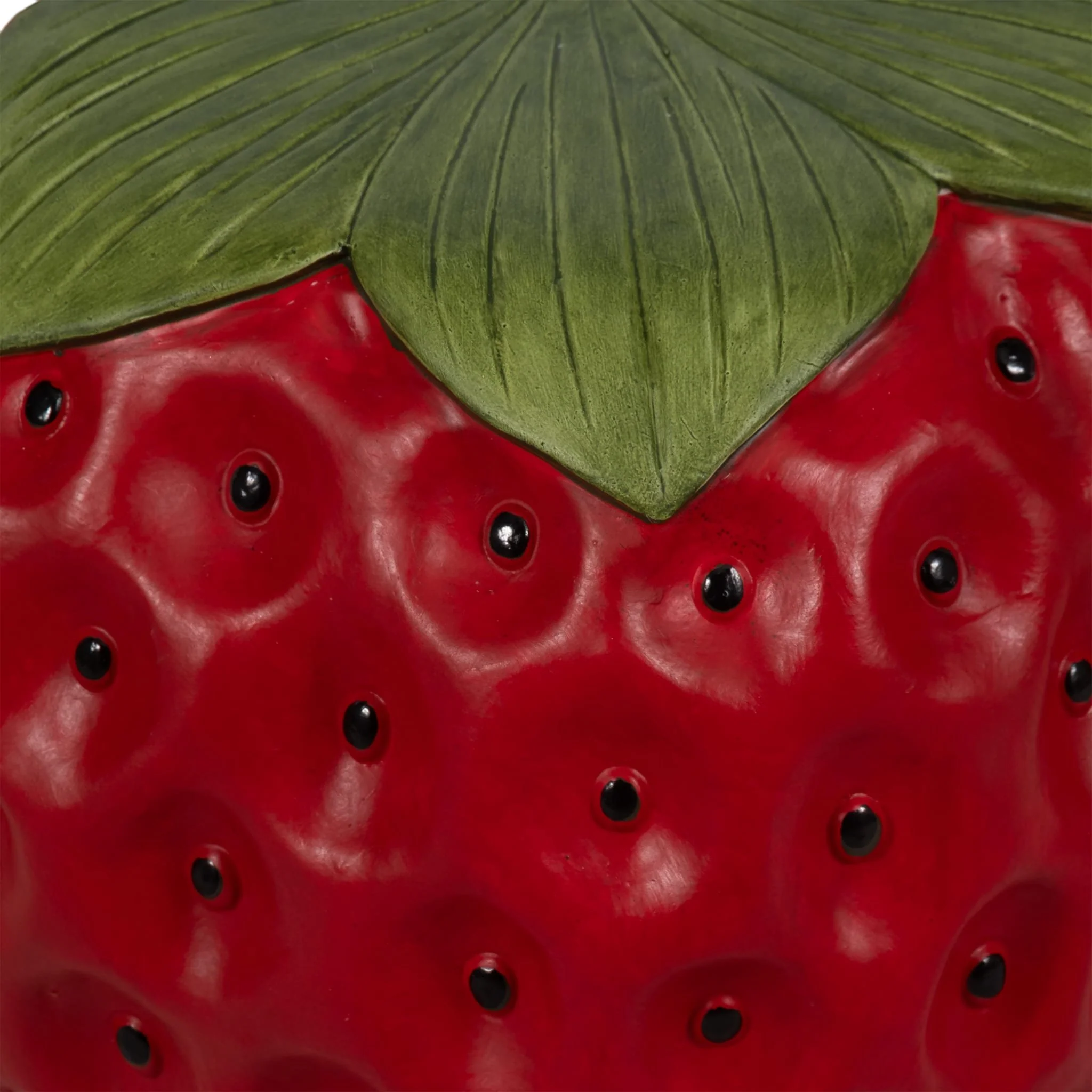 17" Strawberry Garden Stool, Red - Image 5
