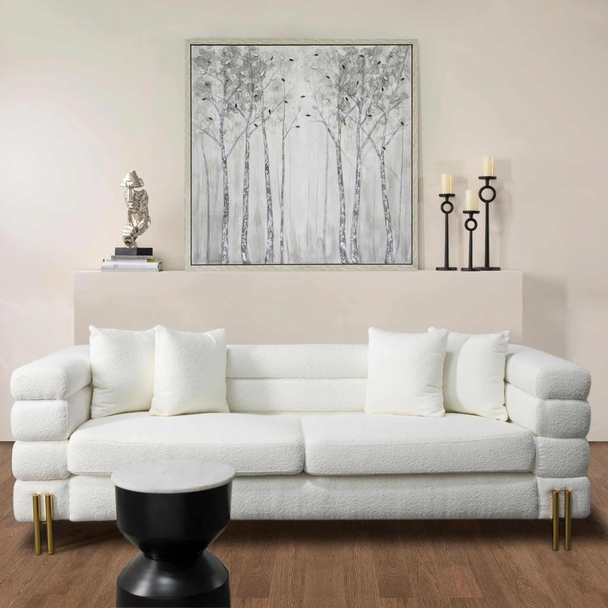 17"h Metal Candle Holder, Black - Image 7
