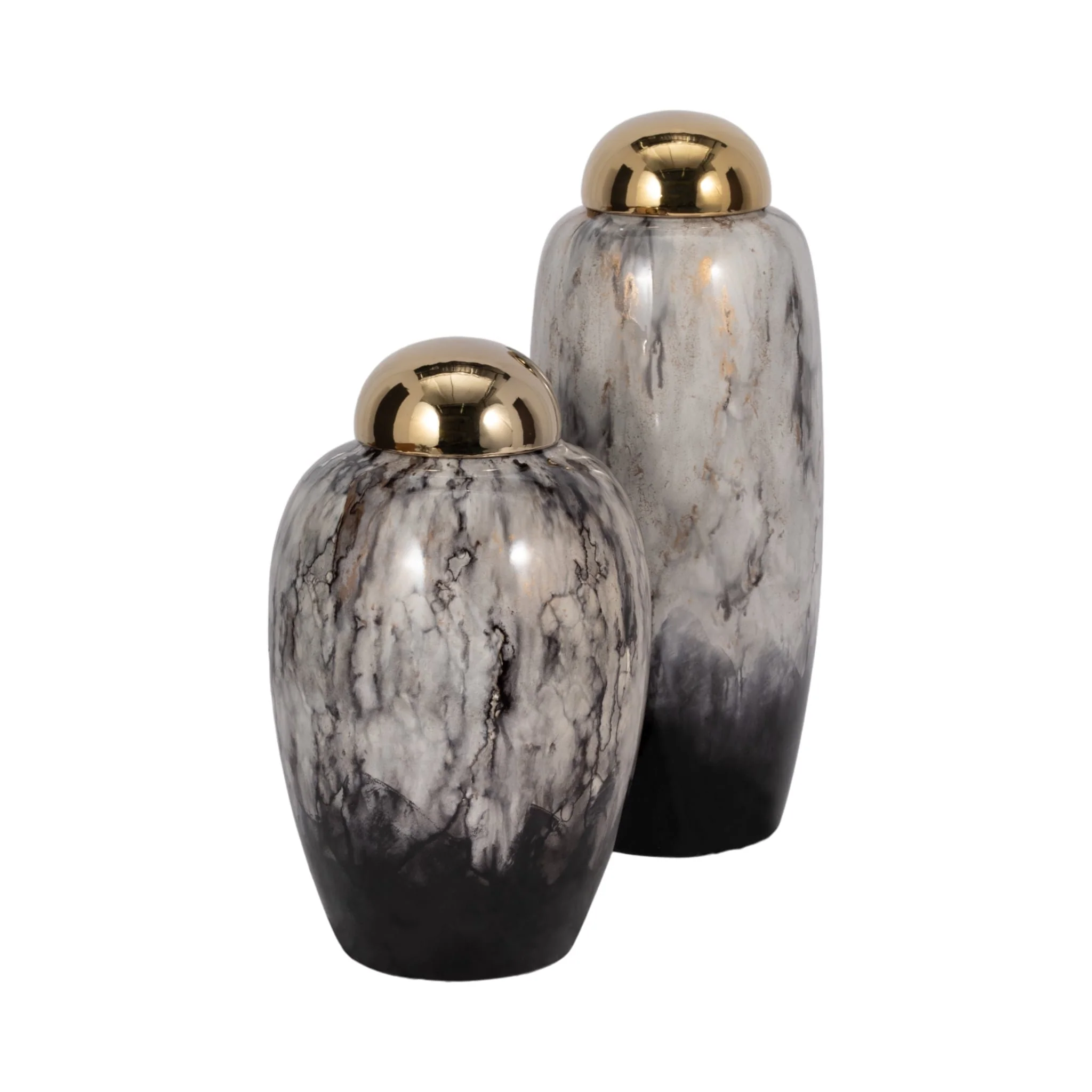 17"h Urn W/ Gold Lid, Multi - Image 8