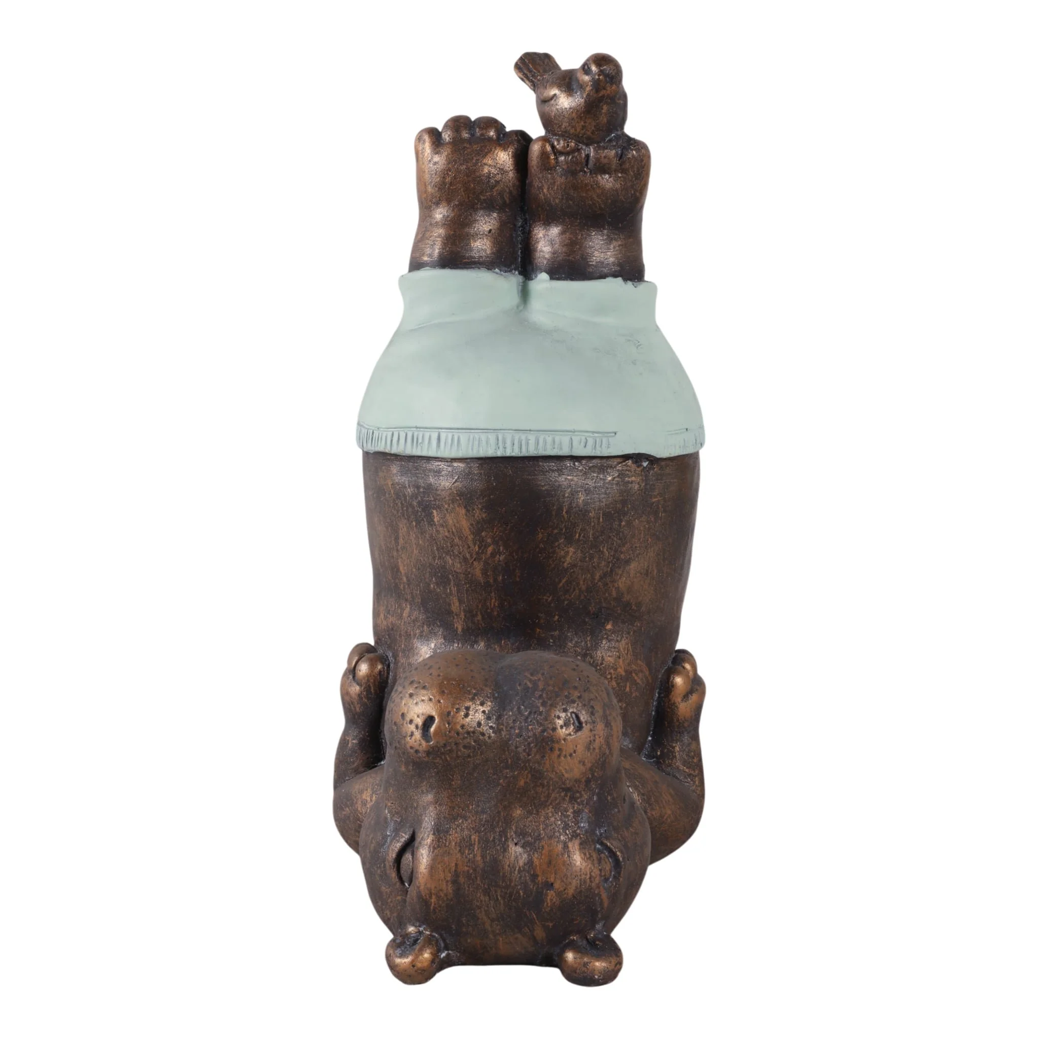 17x12" Feet In The Air Hippo, Bronze - Image 3