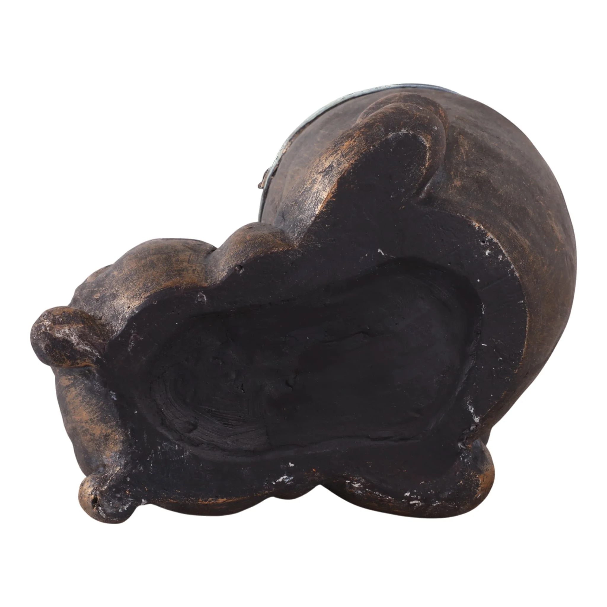 17x12" Feet In The Air Hippo, Bronze - Image 7