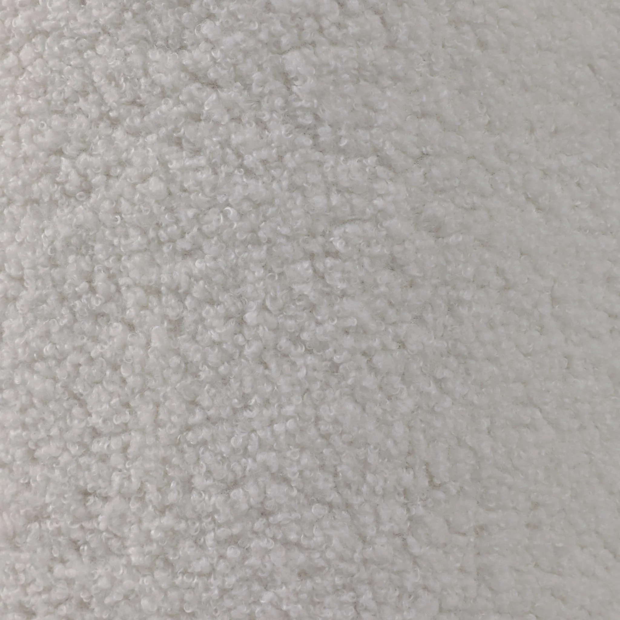 17x17" Mushroom Boucle Ottoman, Ivory - Image 7