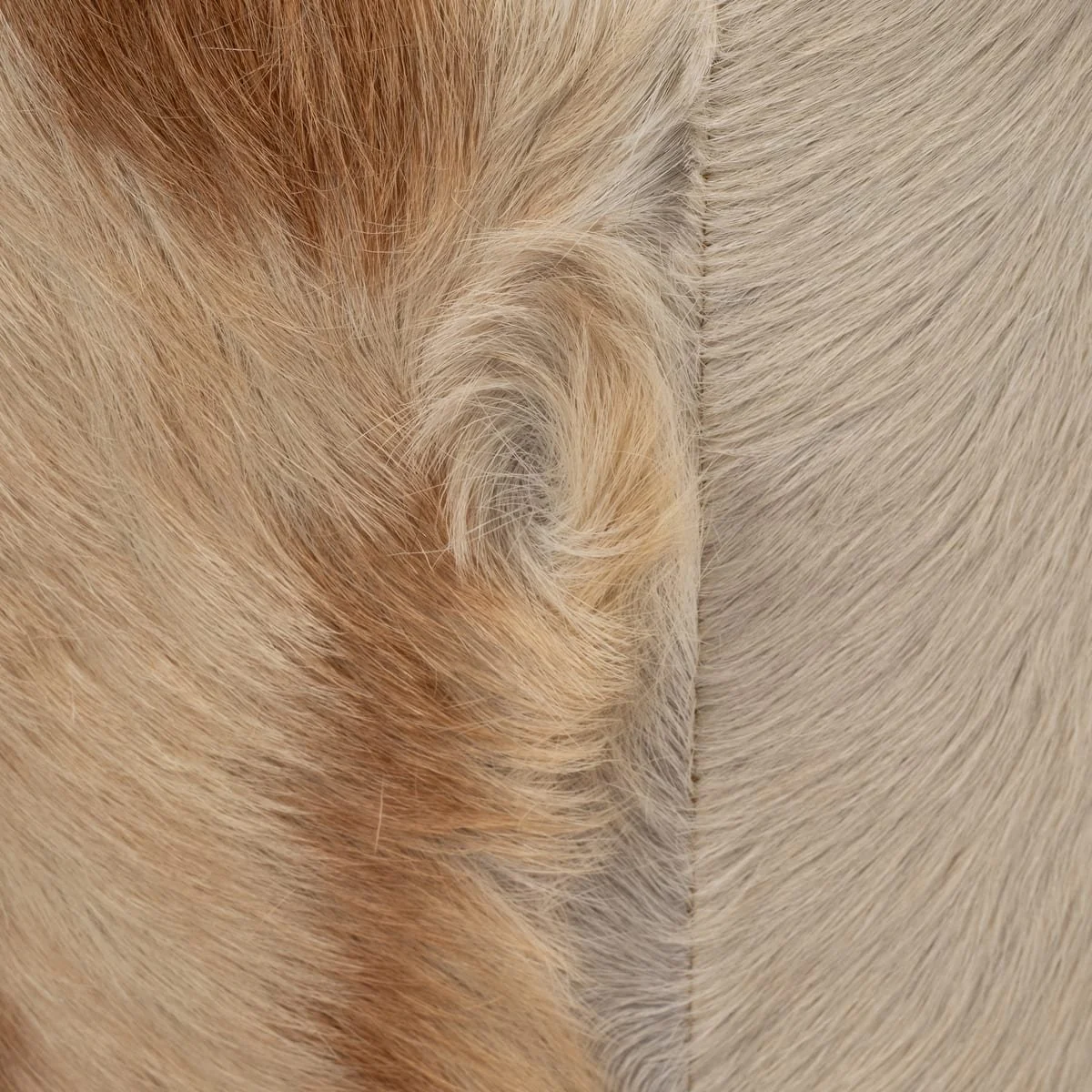18" Cowhide Ottoman, Multi - Image 4