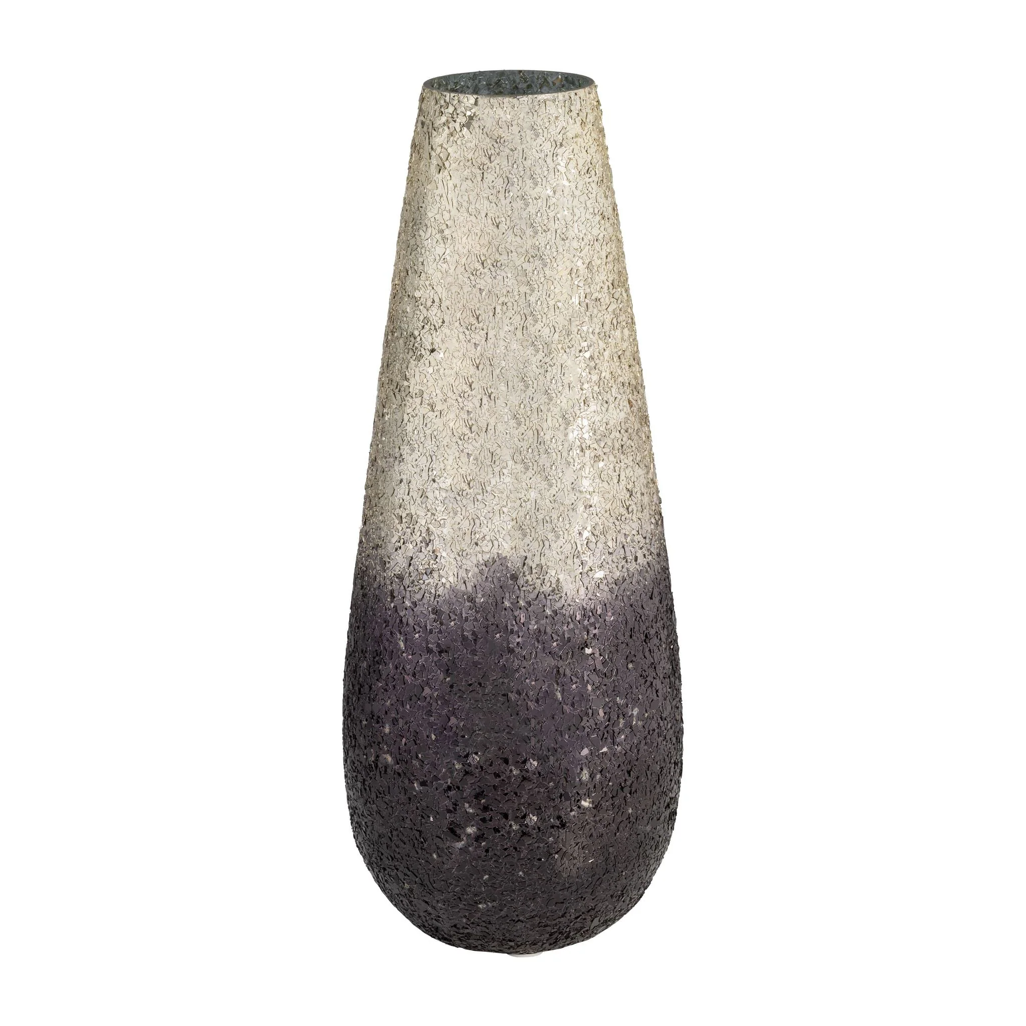 18" Crackled Vase, Plum Ombre - Image 2