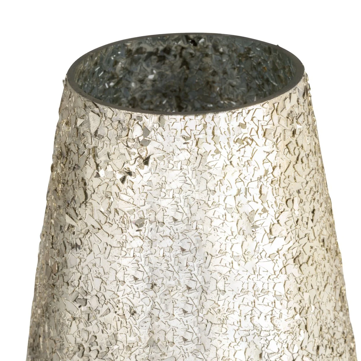 18" Crackled Vase, Plum Ombre - Image 4