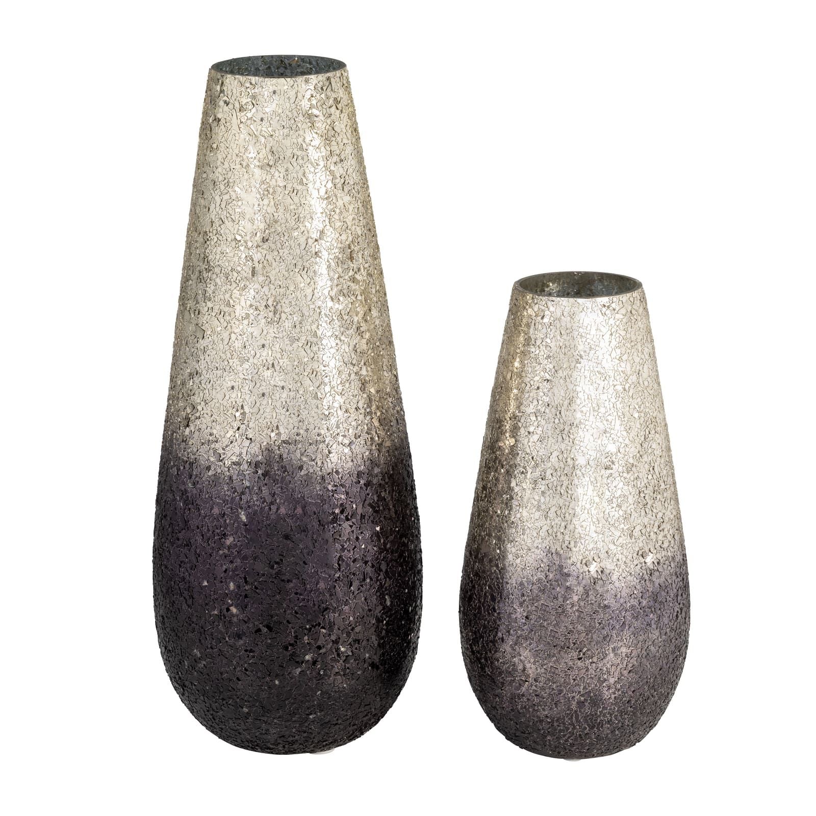 18" Crackled Vase, Plum Ombre - Image 8