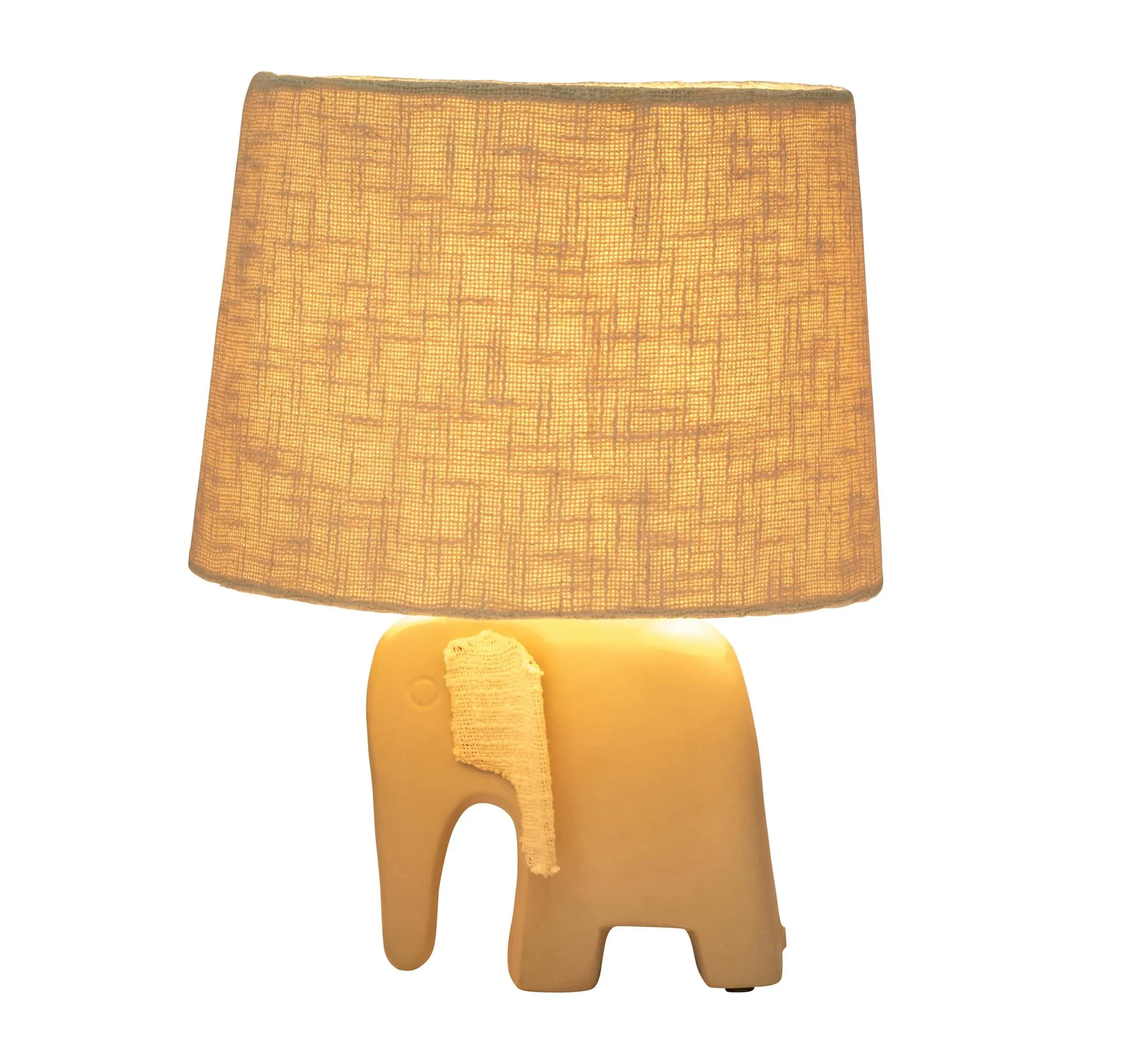18" Ecomix Elephant Lamp, Beige - Image 2
