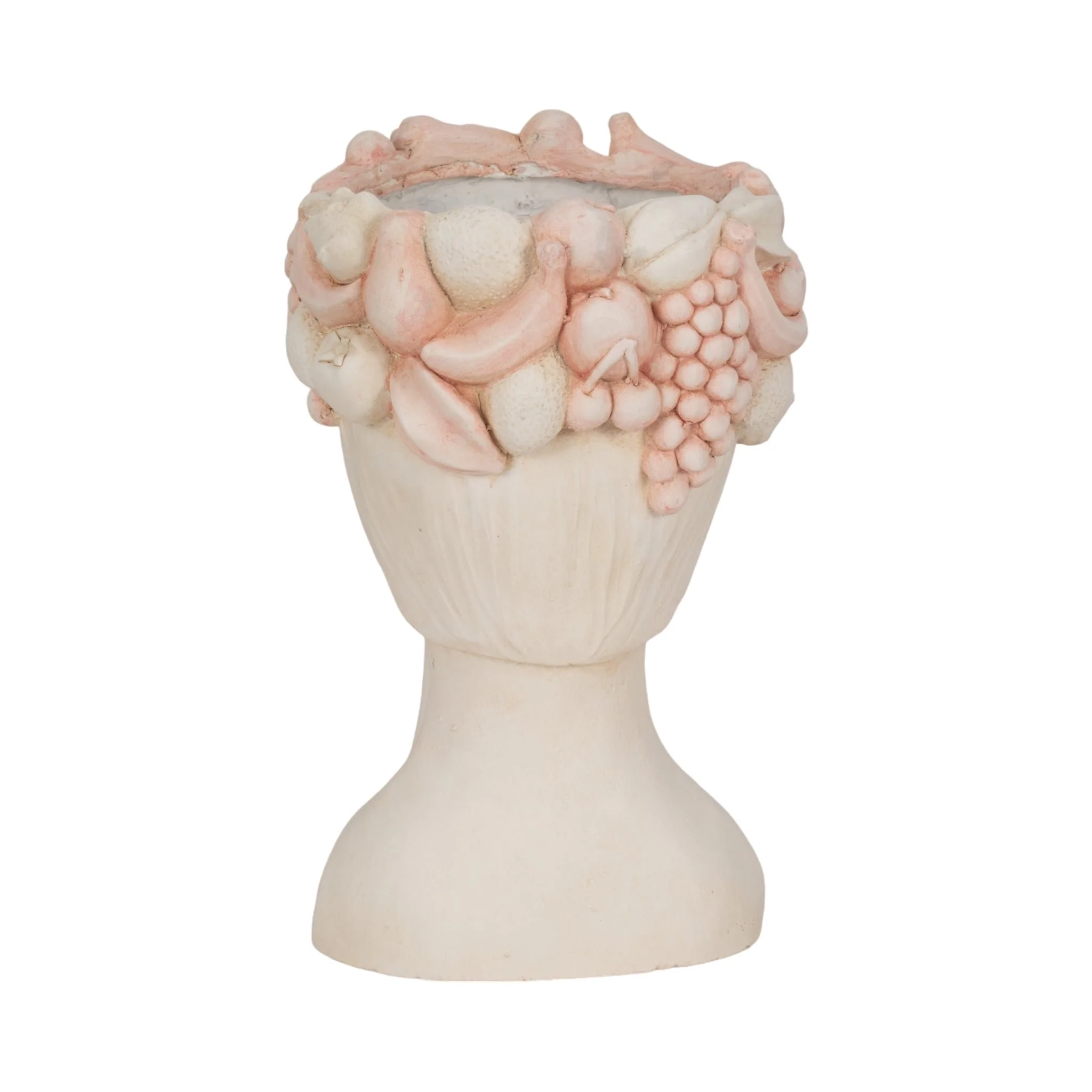 18" Lady With Flower Crown Planter, White/pink - Image 4