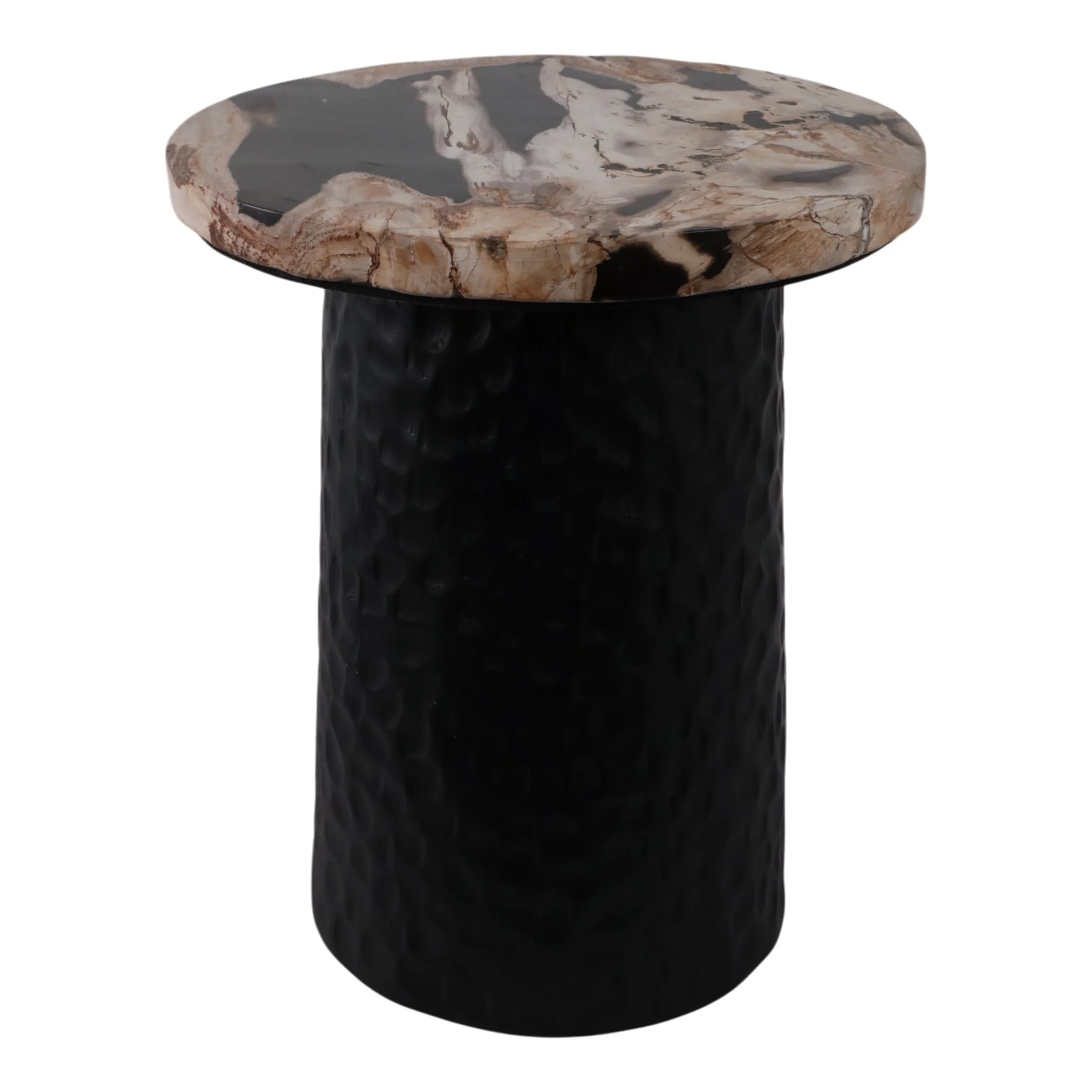 18" Petrified Wood Top Accent Table Dimple Base - Image 3