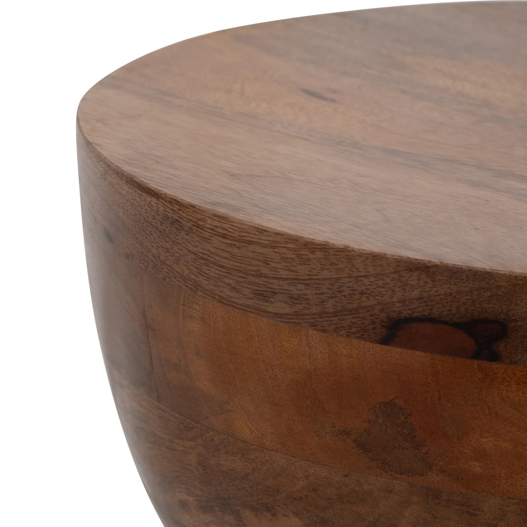 18" Polished Mango Wood Accent Table - Image 5
