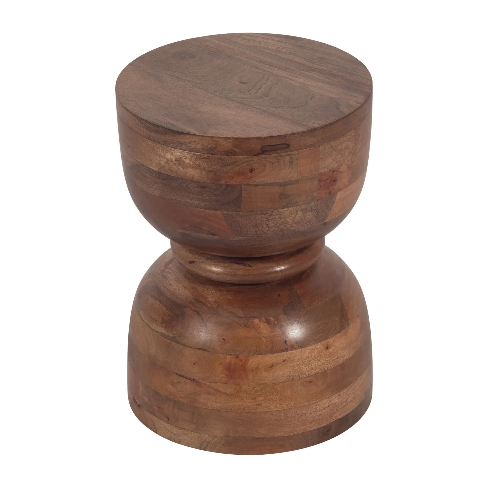 18" Polished Mango Wood Accent Table - Image 3