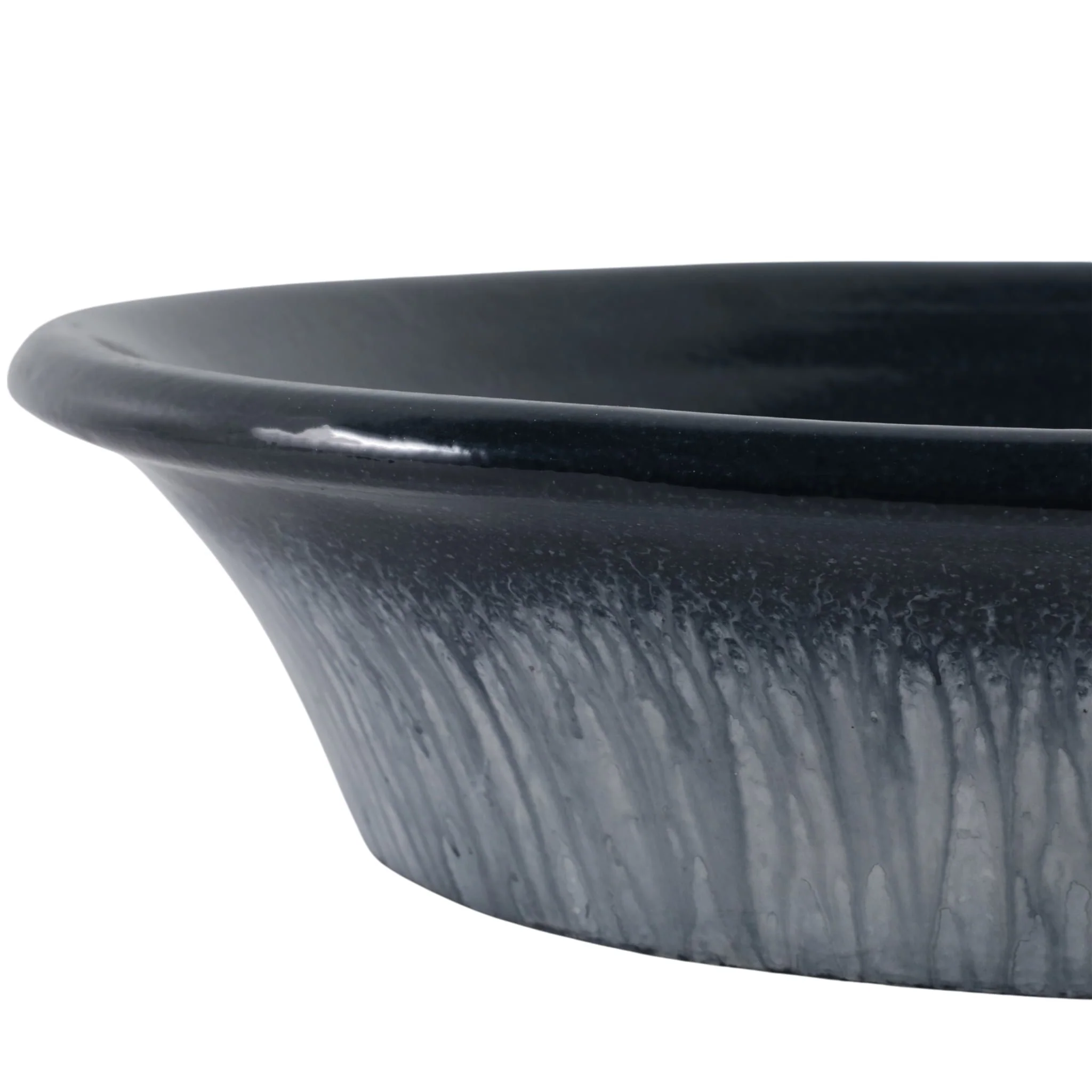 18" Tapered Bowl Reactive Finish, Blue - Image 5