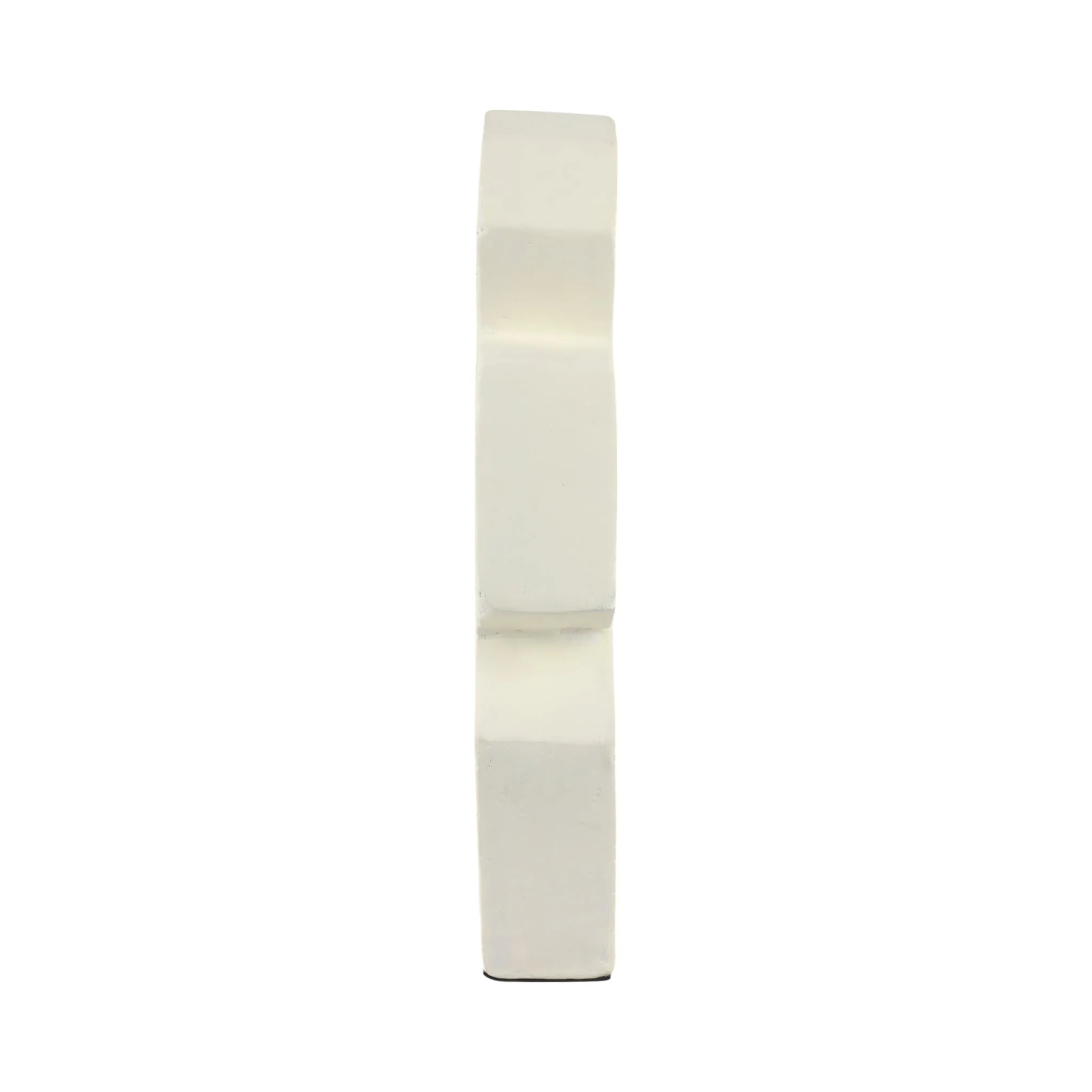 18" Terracotta Abstract Sculpture, Ivory - Image 3