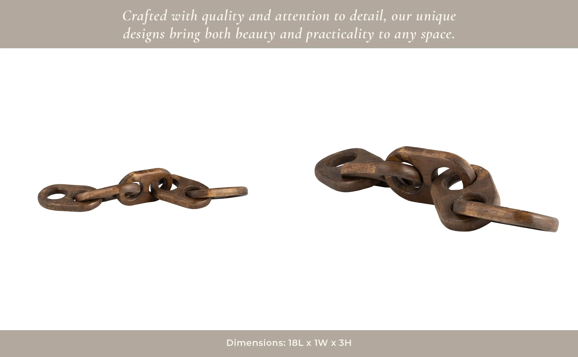 18" Wooden Chains, Brown - Image 11