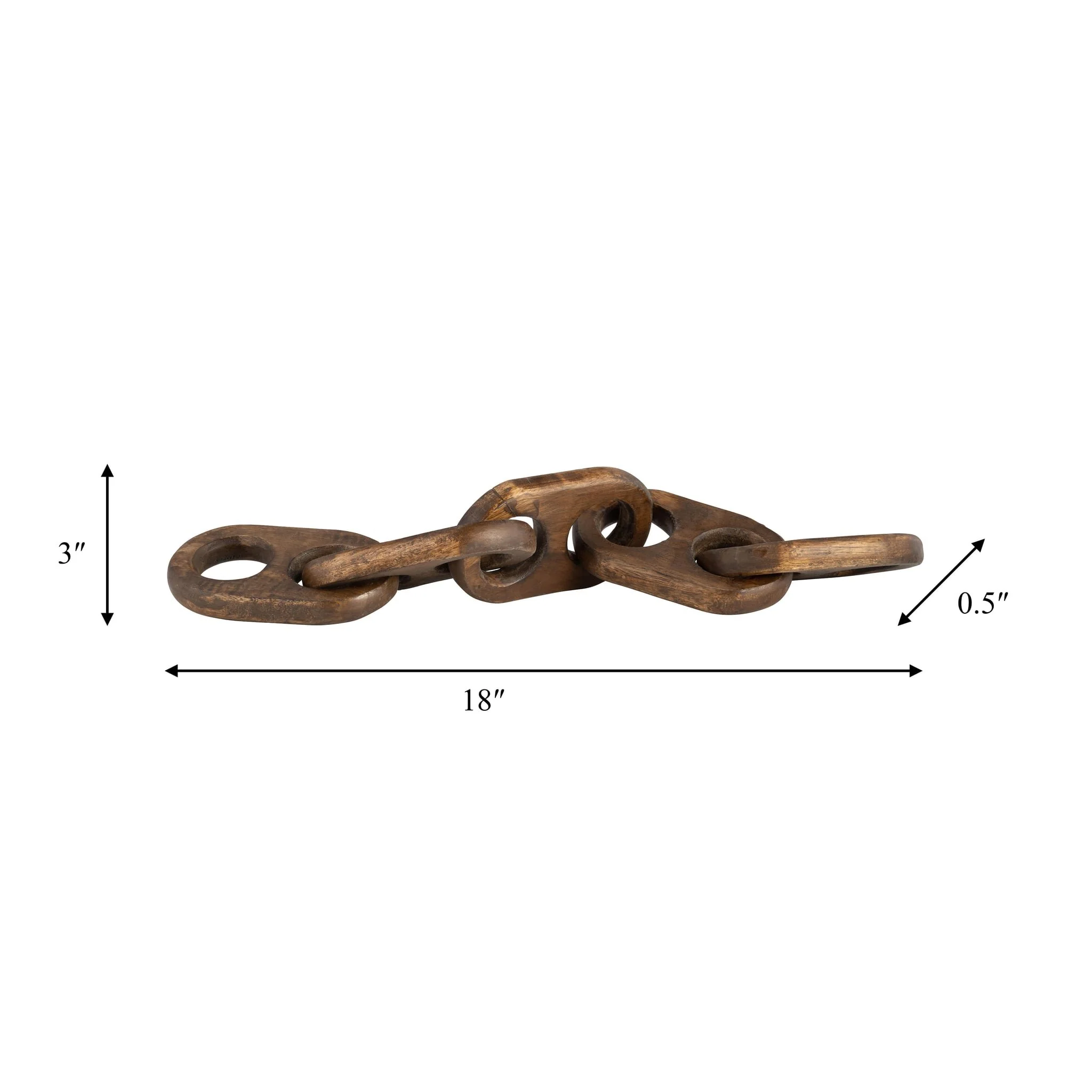 18" Wooden Chains, Brown - Image 6