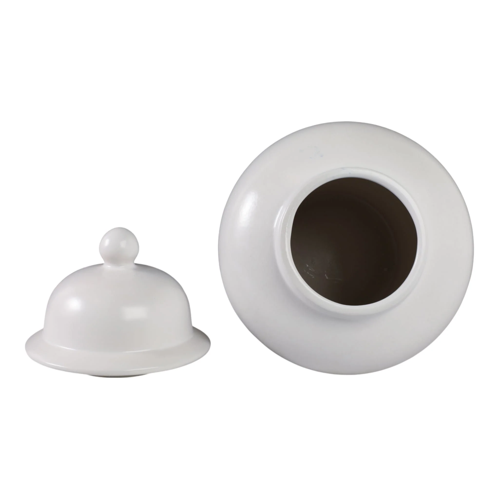 18"h Temple Jar, Matte White - Image 6