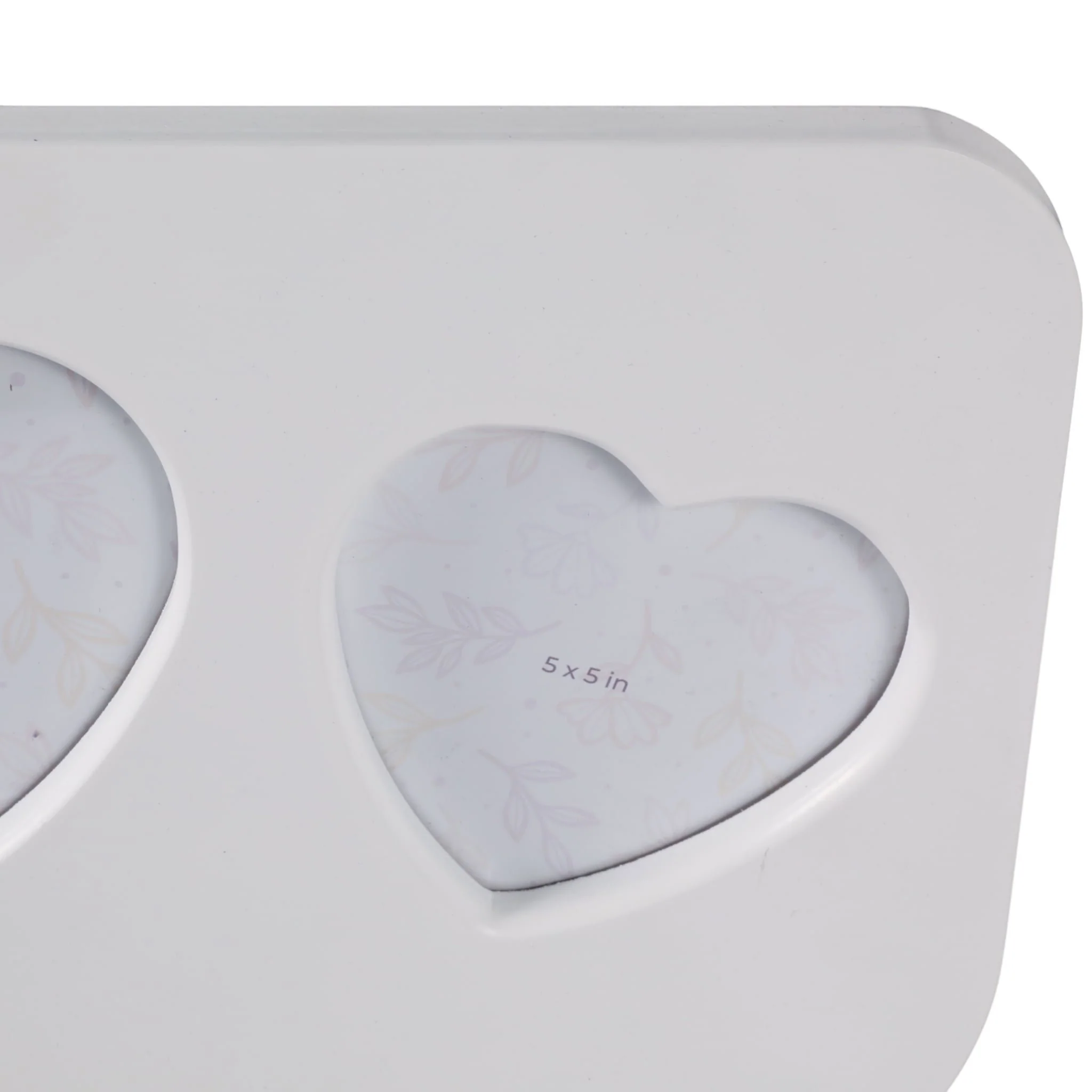 18x11" 3 Hearts Collage Photo Frame, White - Image 6