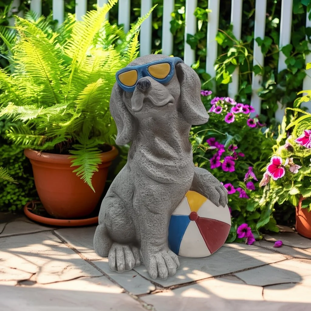 18x14" Beach Dog, Grey Multi - Image 10