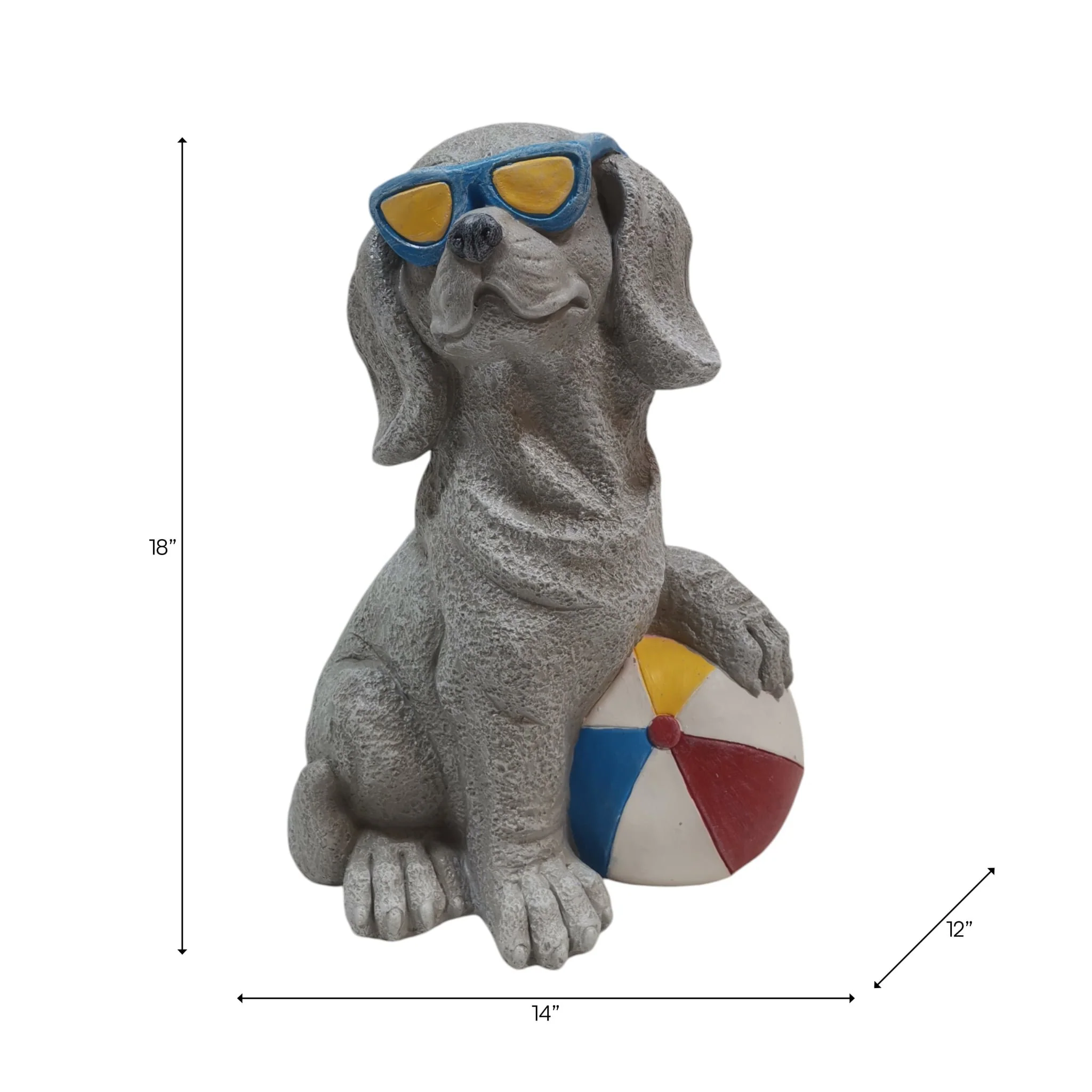 18x14" Beach Dog, Grey Multi - Image 8