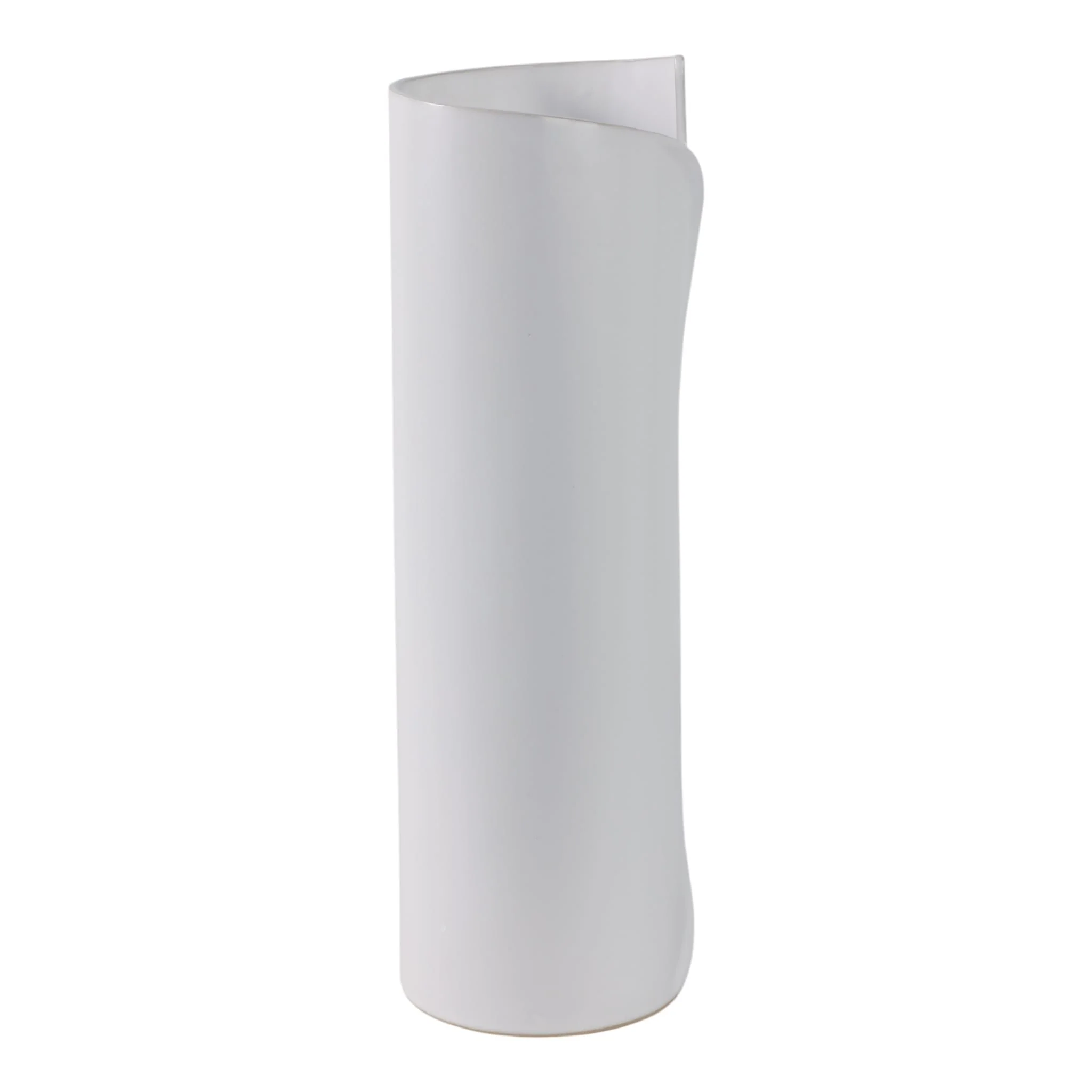 18x7" Wrap Around Vase, White - Image 3