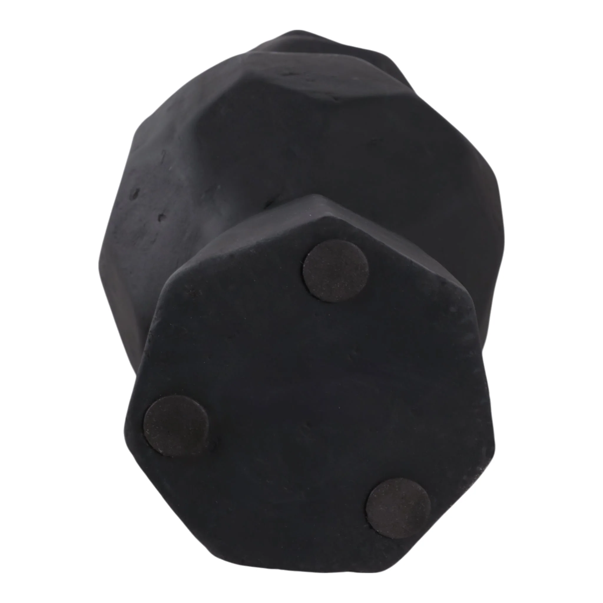 19x6" Faceted Rocks Paper Mache Sculpture, Black - Image 7