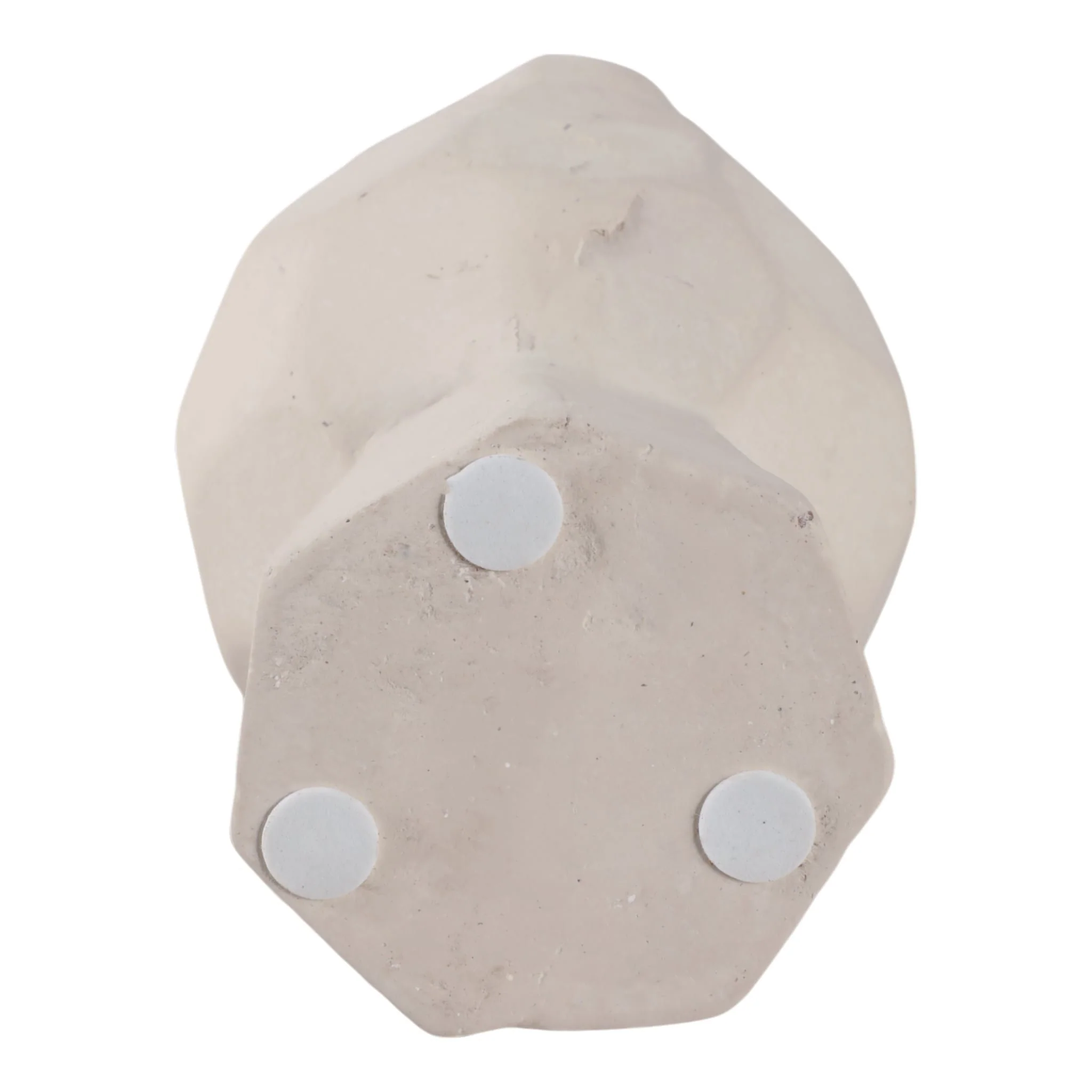 19x6" Faceted Rocks Paper Mache Sculpture, White - Image 7