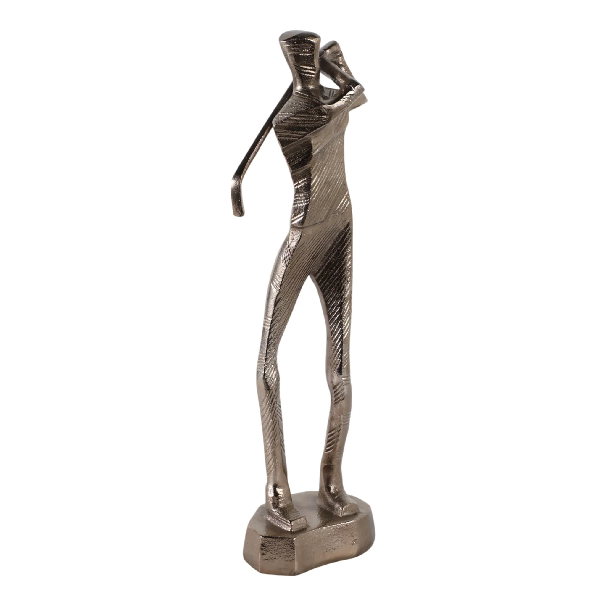 19x6" Golf Swing Sculpture, Bronze - Image 2