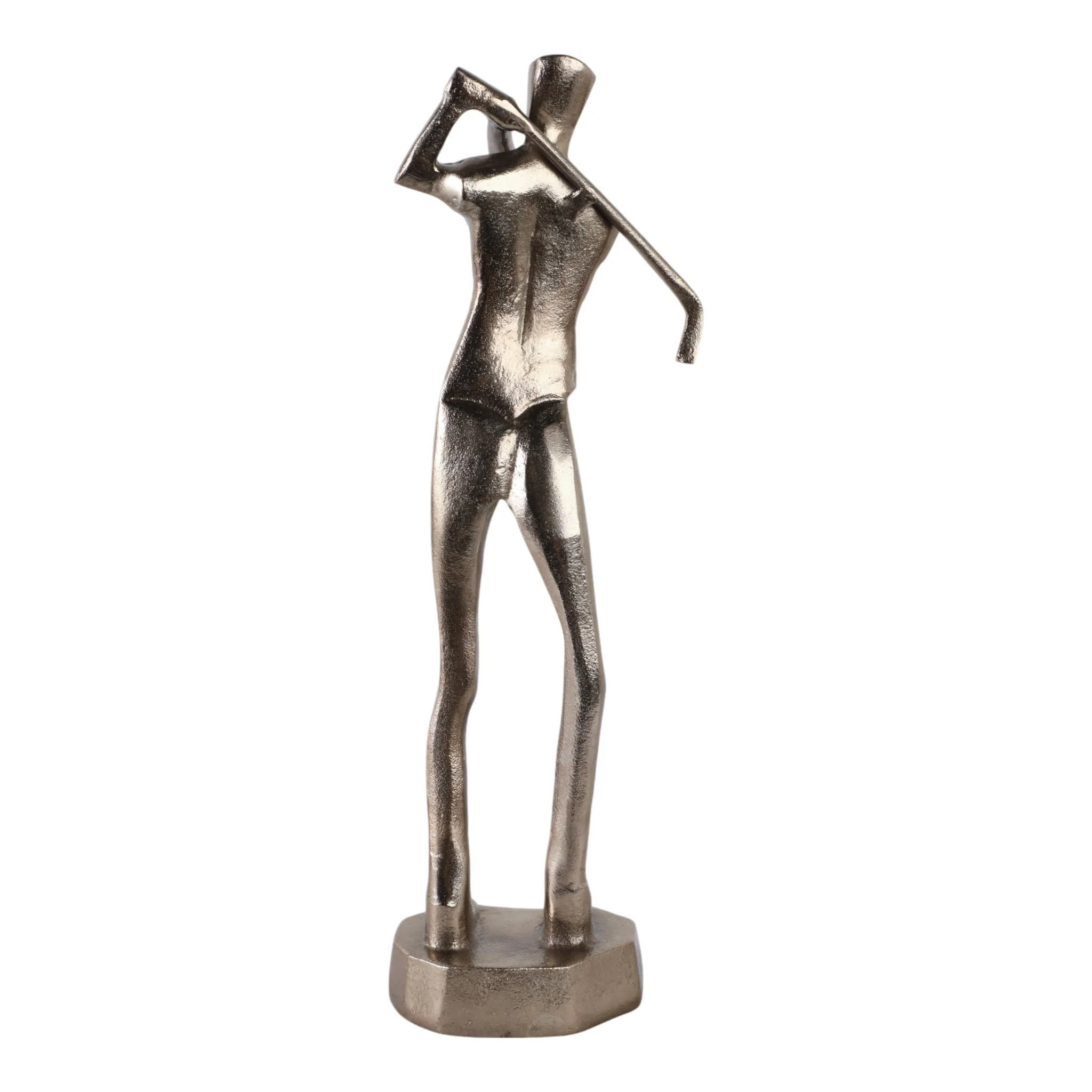 19x6" Golf Swing Sculpture, Bronze - Image 4