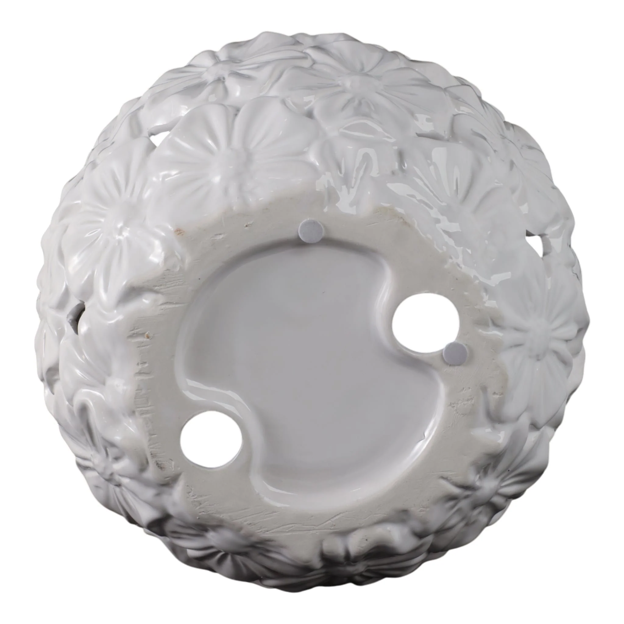 1o" Flower Cut-out Garden Orb, White - Image 7