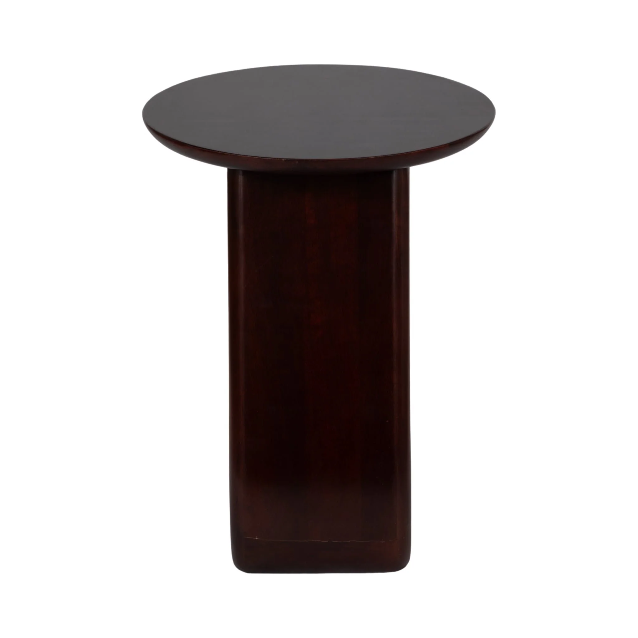 20" Cut-out Base Accent Table, Walnut - Image 3